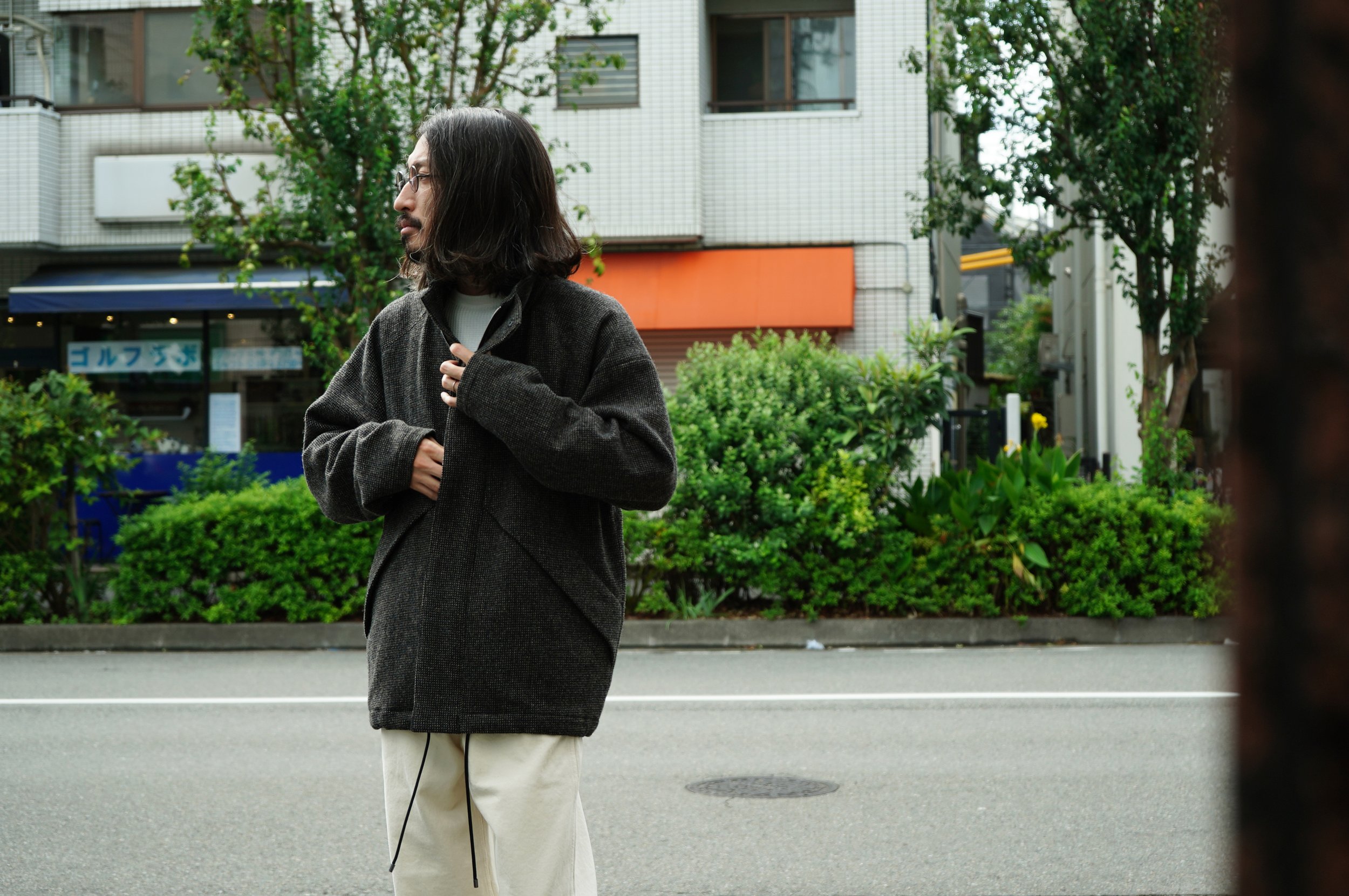 WOOL HAIRLINE LIGHT TWEED ZIP BLOUSON — TF Blog WOOL HAIRLINE LIGHT TWEED ZIP BLOUSON — TF Blog