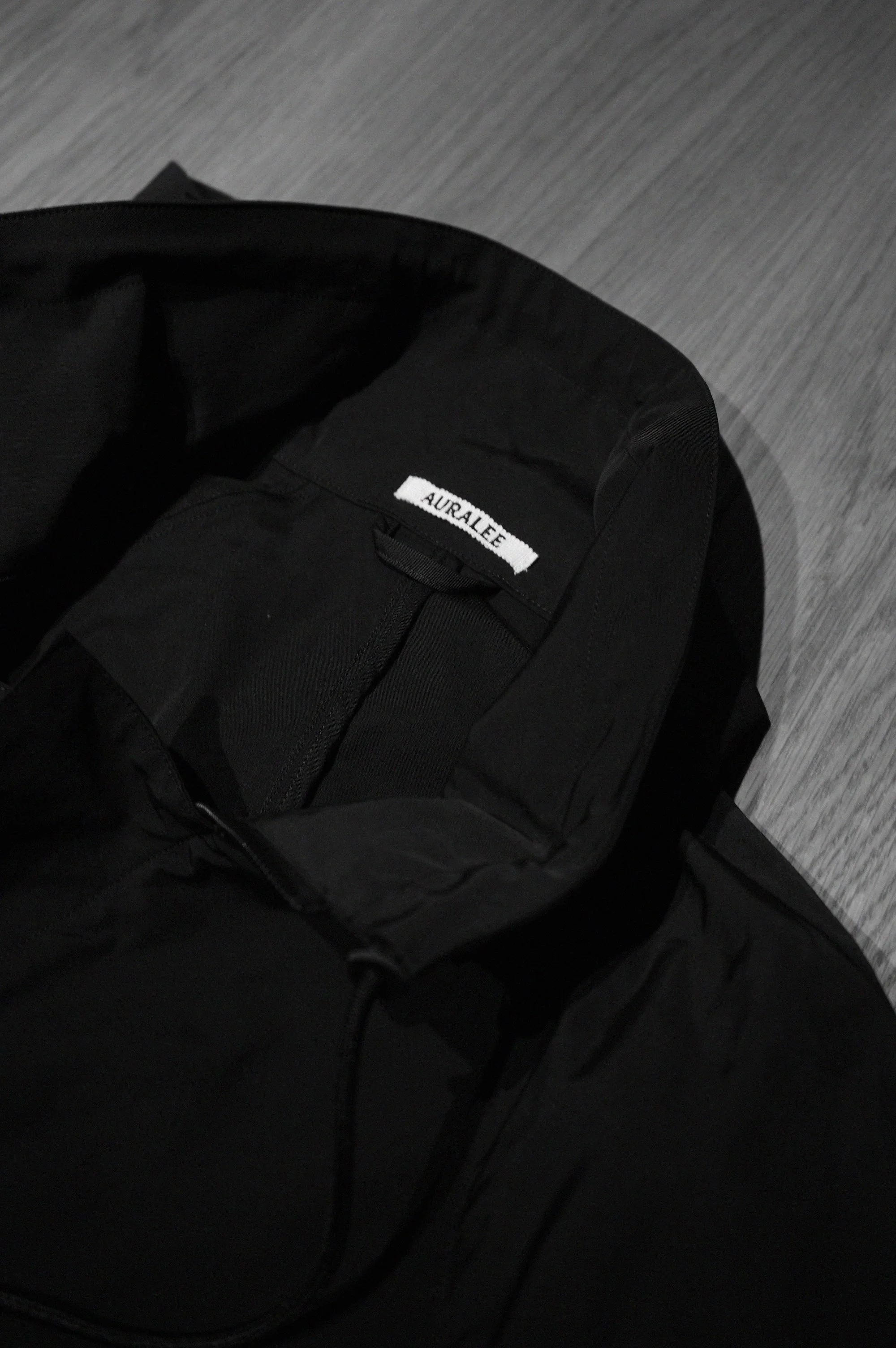 AURALEE HIGH DENSITY COTTON POLYESTER CLOTH HOODED COAT