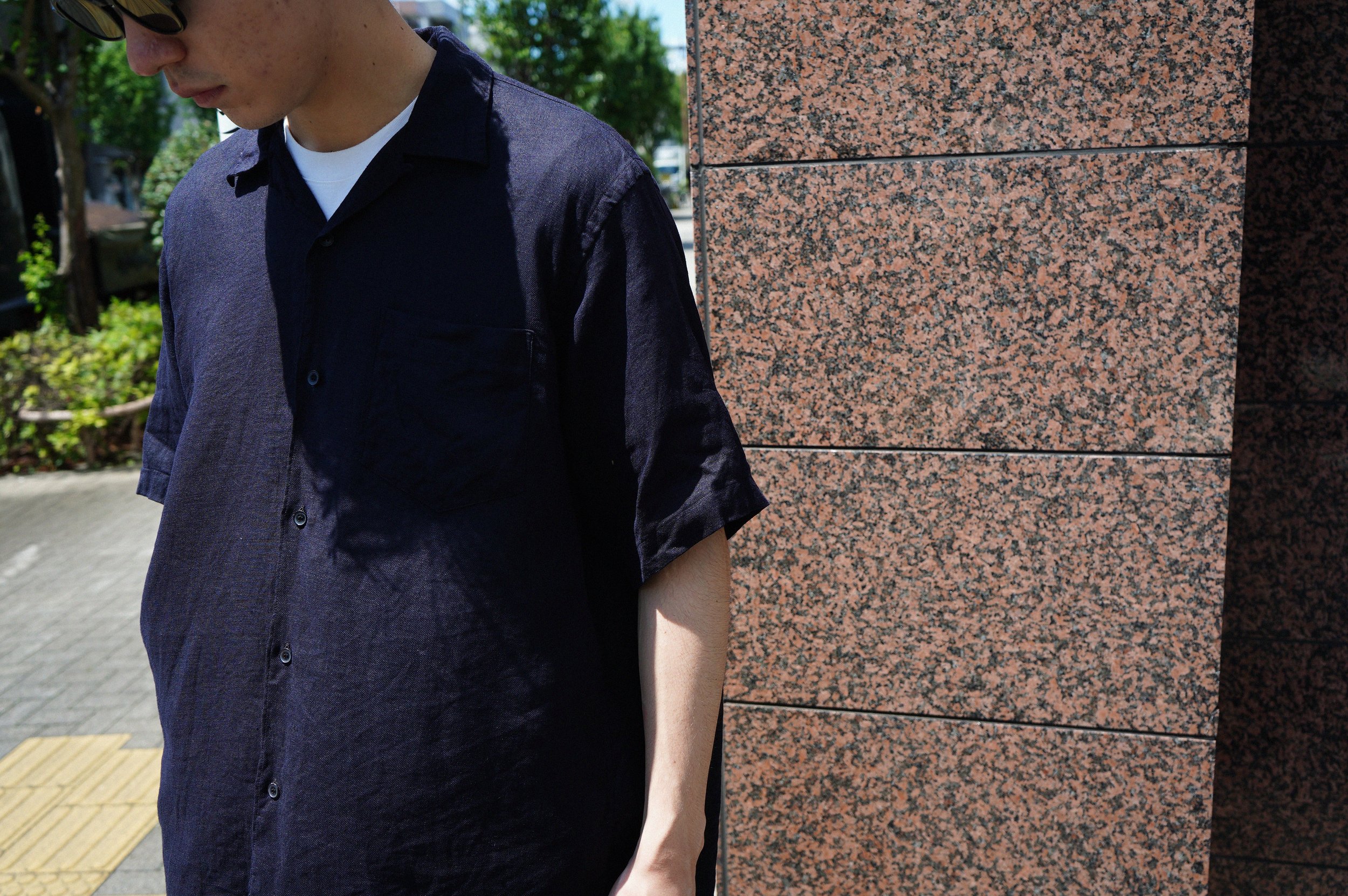 新品未使用】コモリ リネンツイル スキッパーシャツ 23SS サイズ2-
