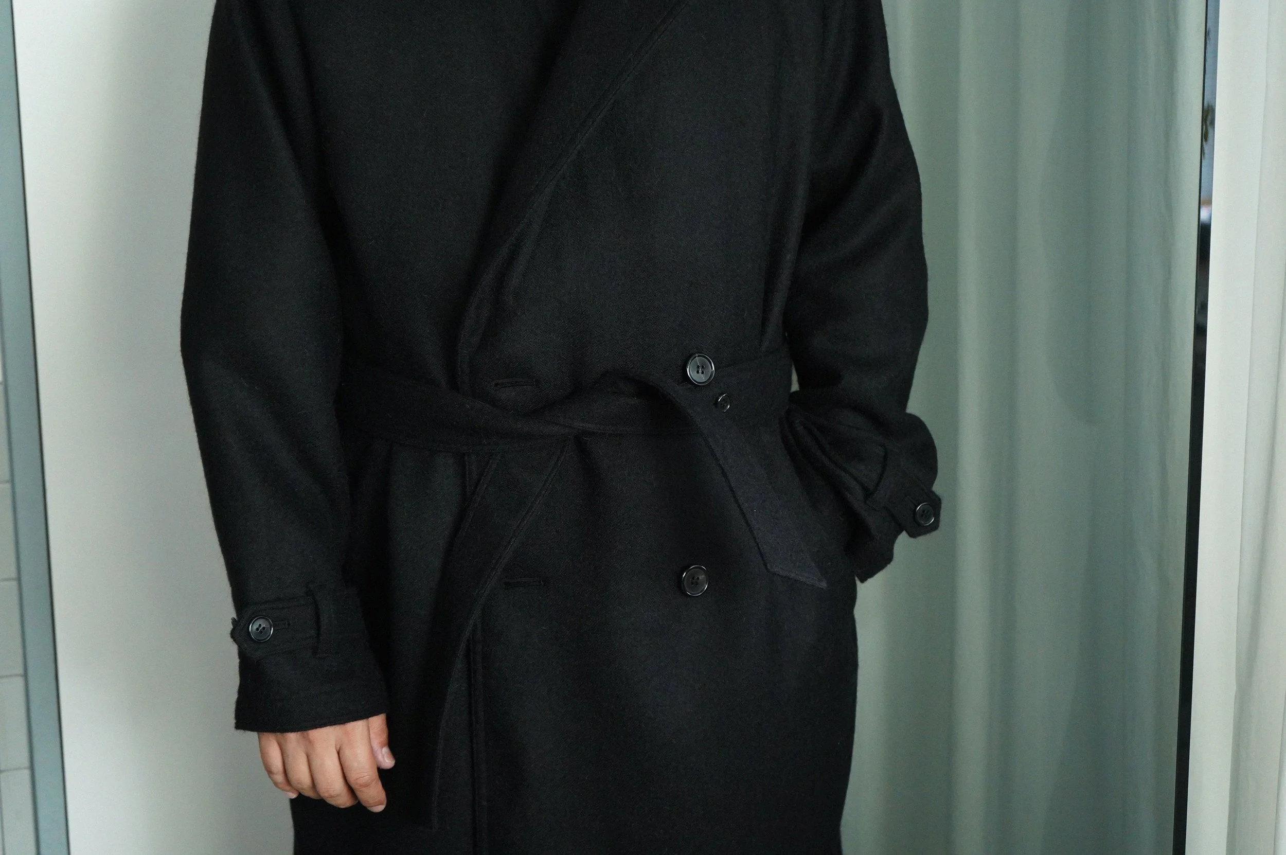 山内 アルパカメルトン・トレンチコート