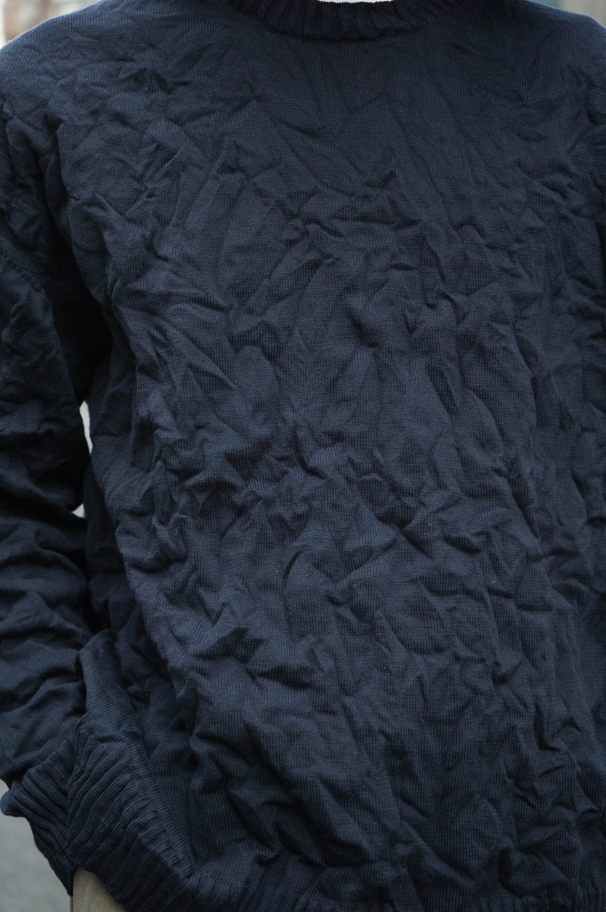 AURALEE WRINKLED DRY COTTON KNIT P/O