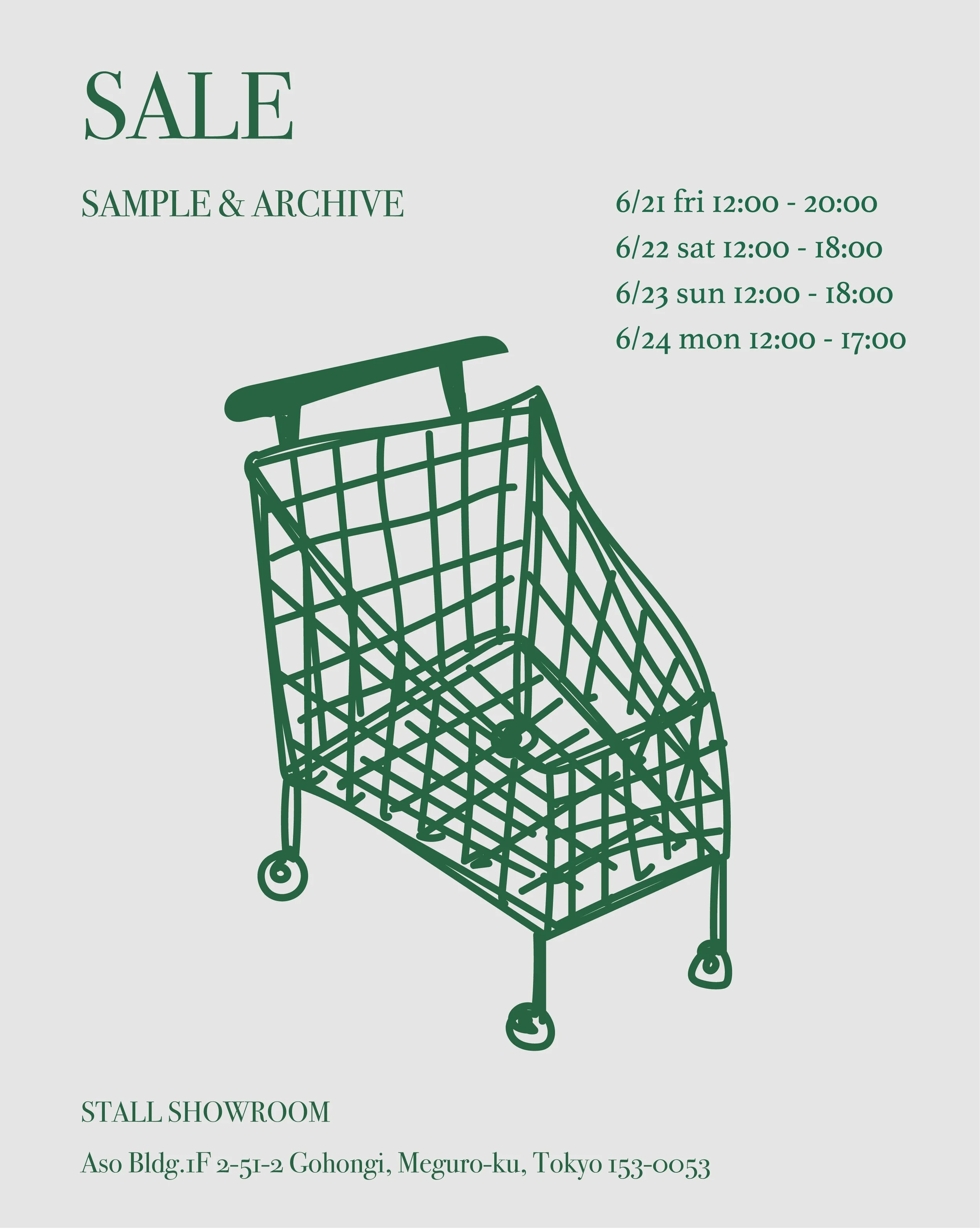 SAMPLE SALE &amp; ARCHIVE SALE 開催のお知らせ