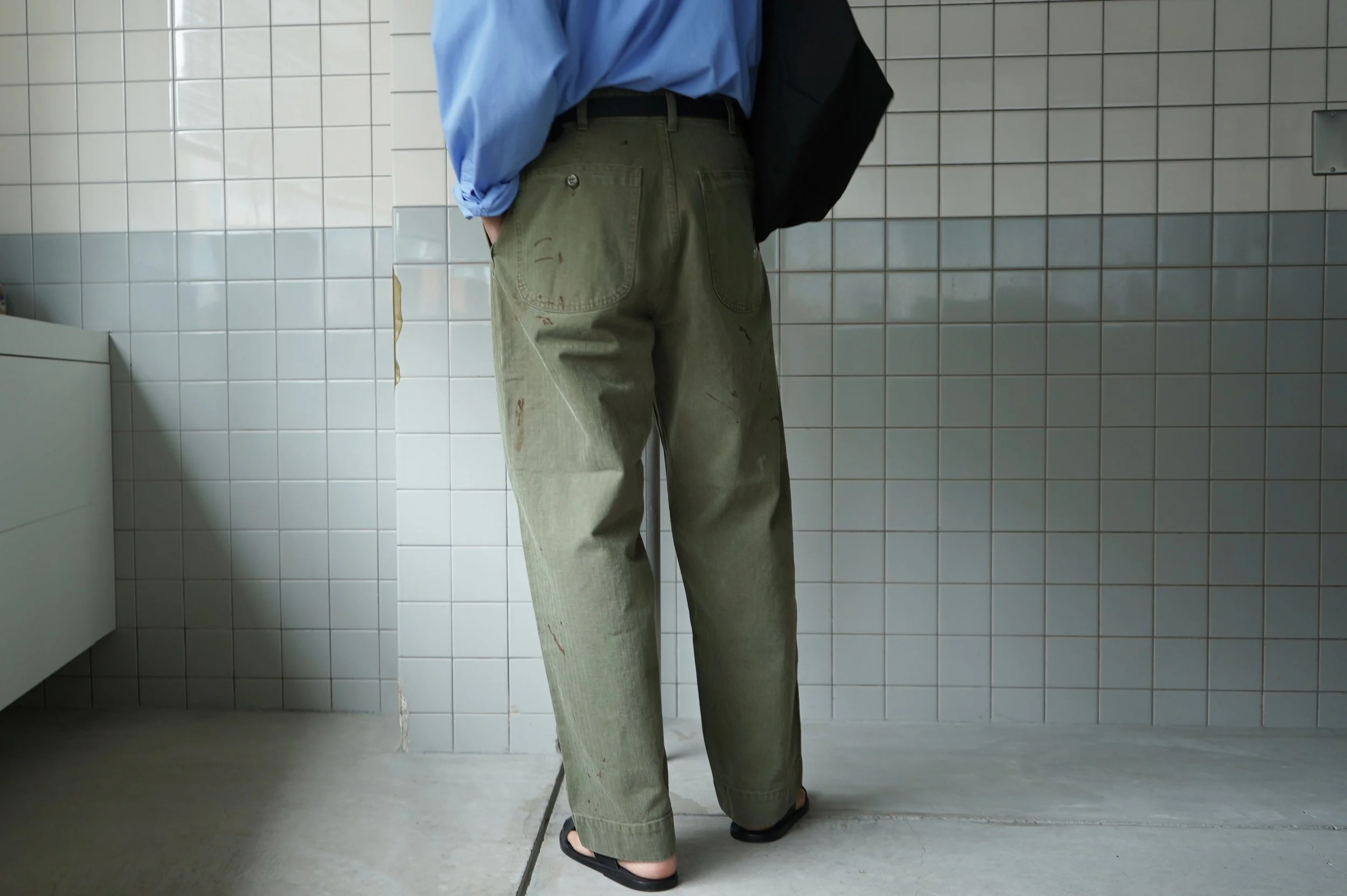 【HERILL/ヘリル】 USMC ヘリンボーンツイルパンツ34サイズ HERILL ⁡ USMC HBT Pants ⁡ ⁡ アメリカ海兵隊のミリタリーパンツ