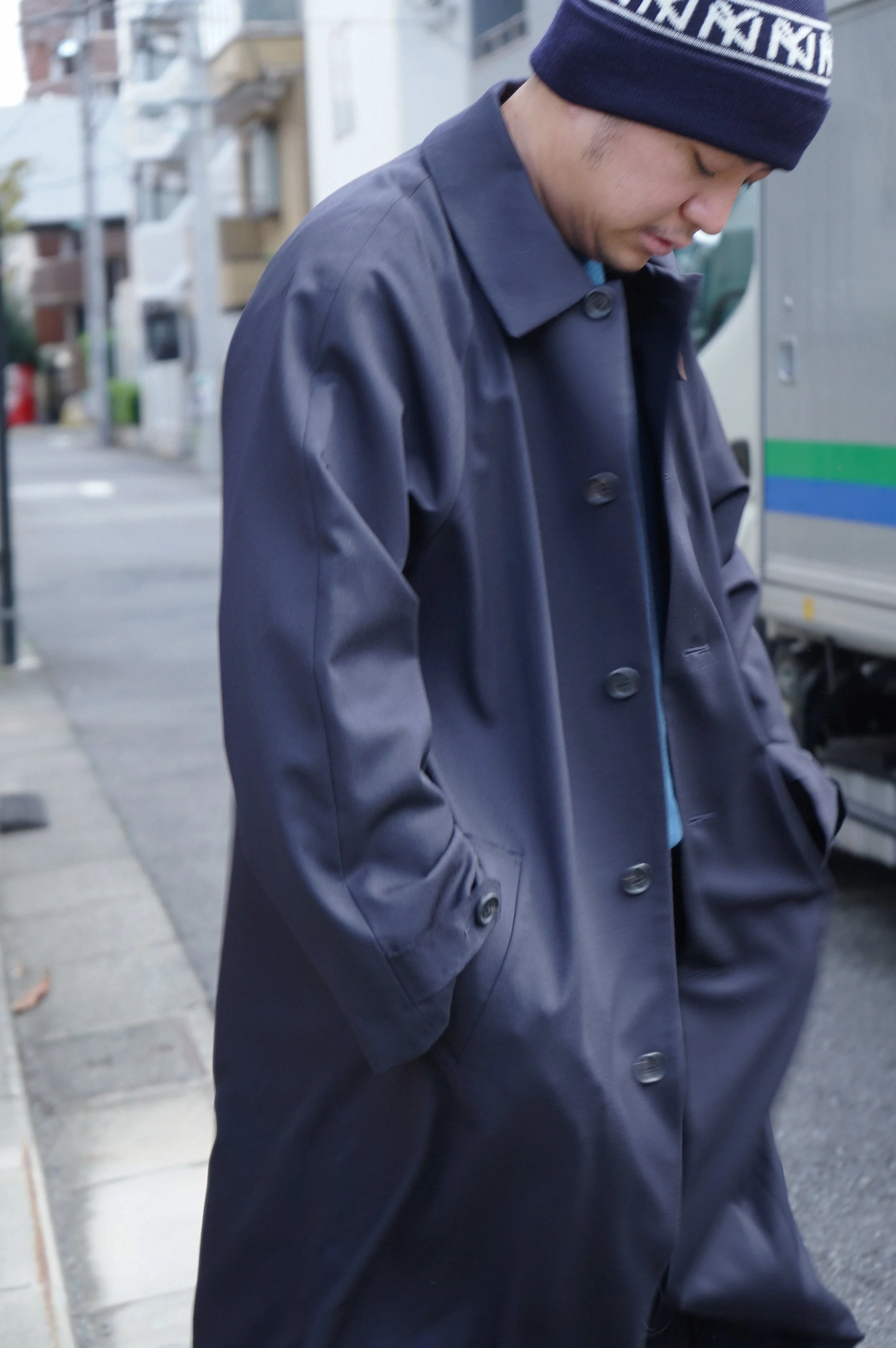 awasa ウールギャバジン バルマカーンコート