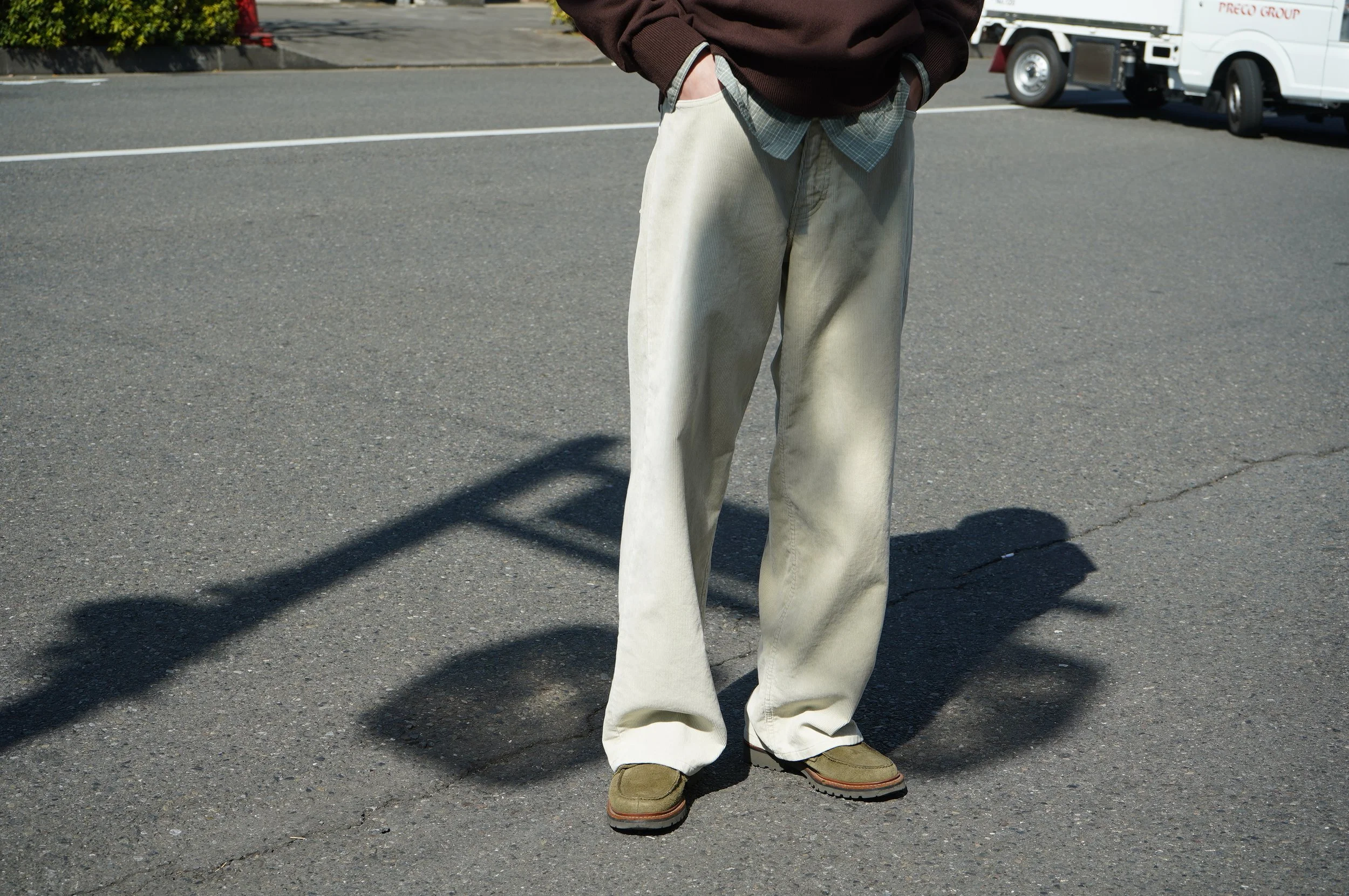PIGMENT DYE FINX CORDUROY WIDE 5P PANTS