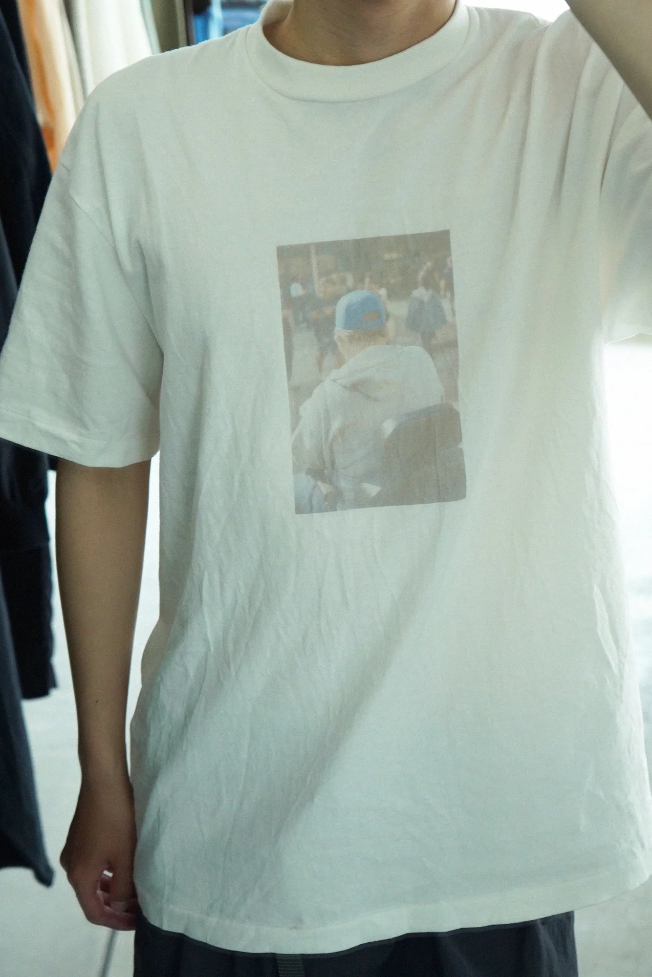 awasa 米綿空紡天竺 フォトTシャツ