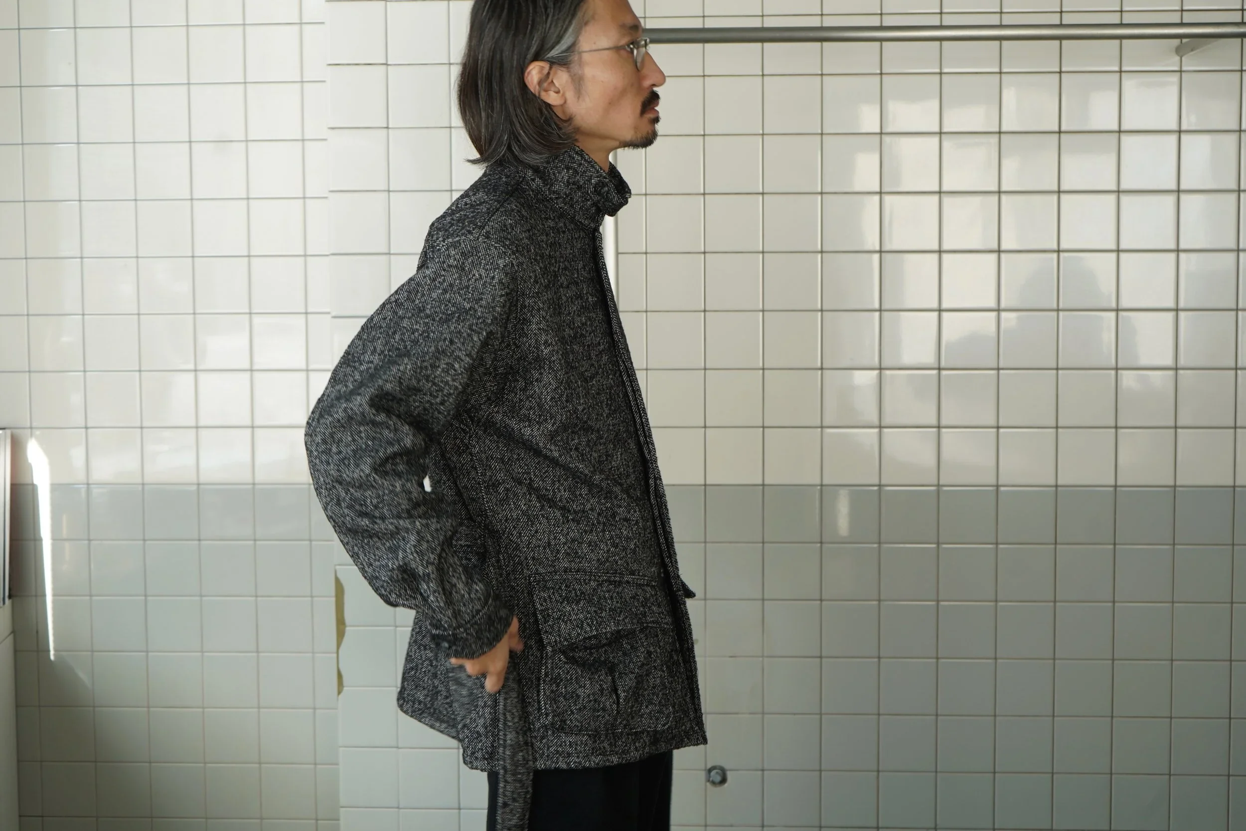 awasa fancytweed belted jacket