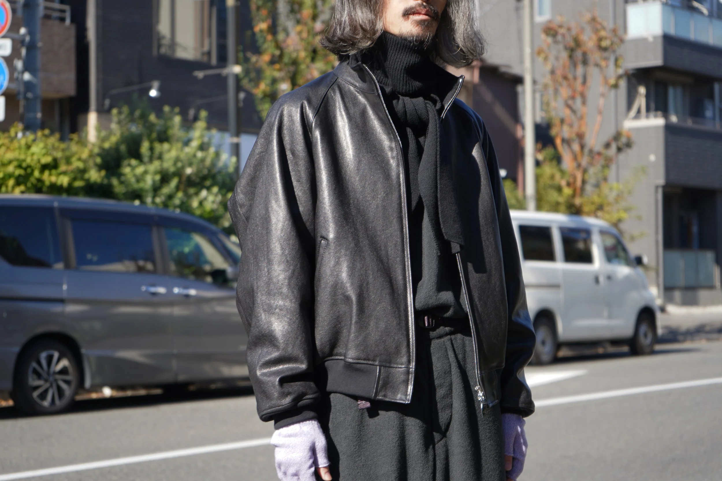 HERILL : Lamb leather Weekend jacket