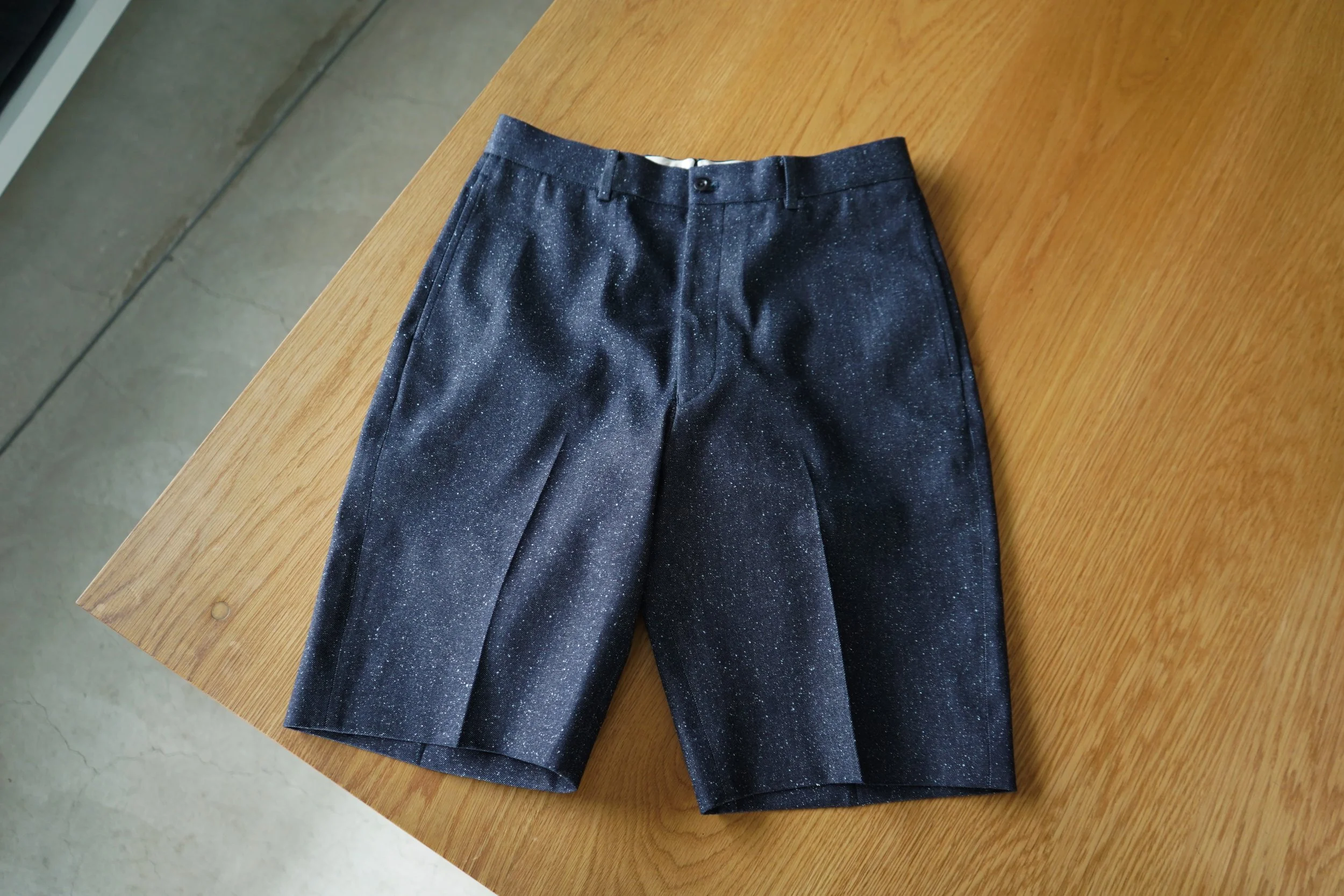 NEAT : Suvin C/S Nep Denim Bermuda Shorts