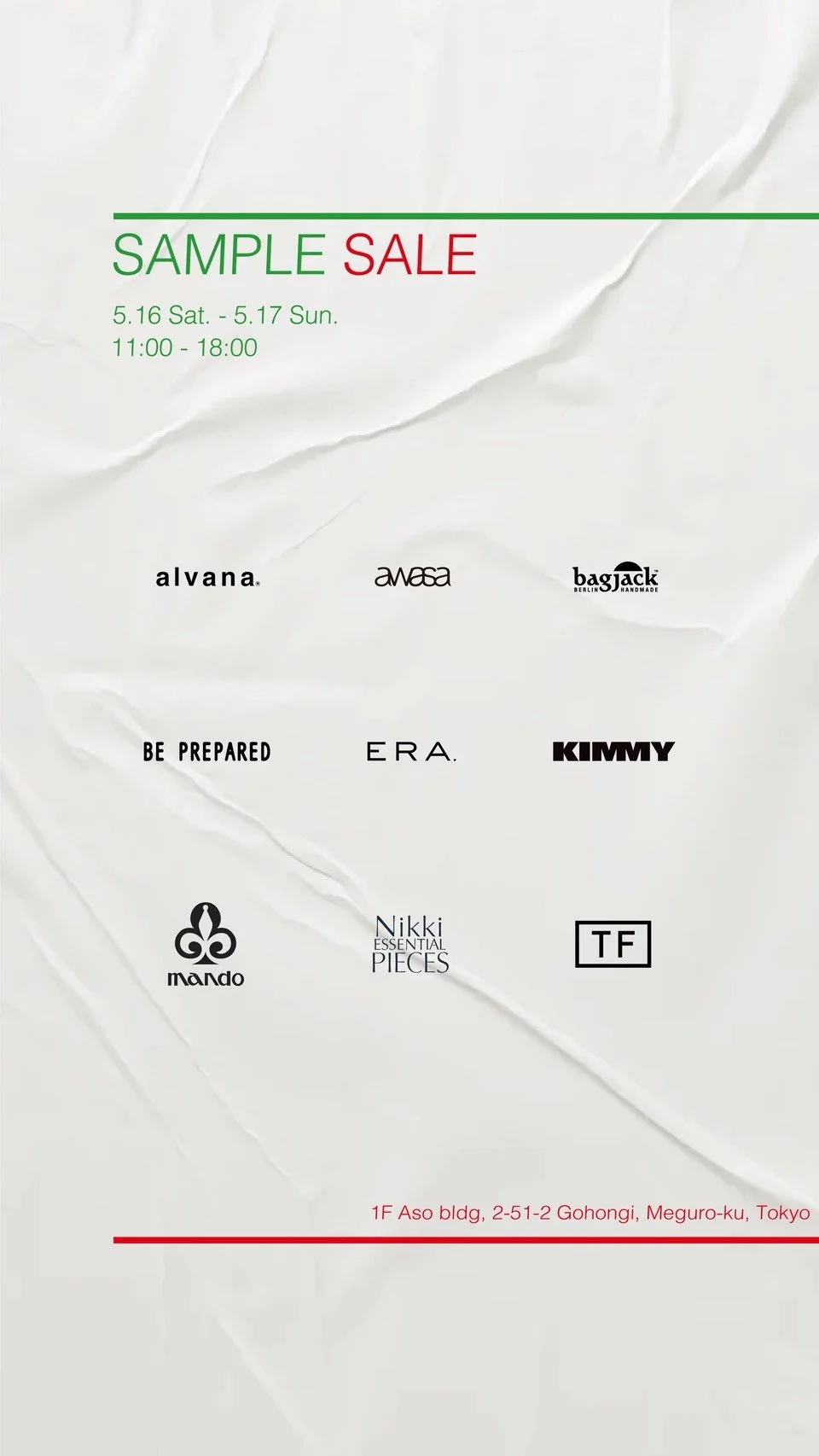 SAMPLE SALE