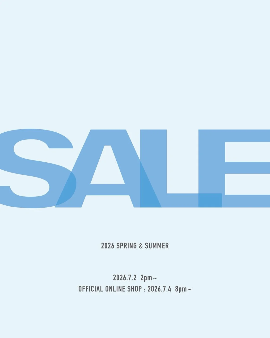 2026 SPRING &amp; SUMMER SALE