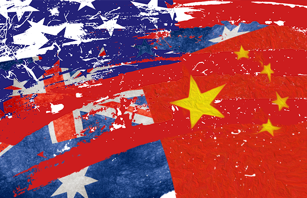 australia china usa flags