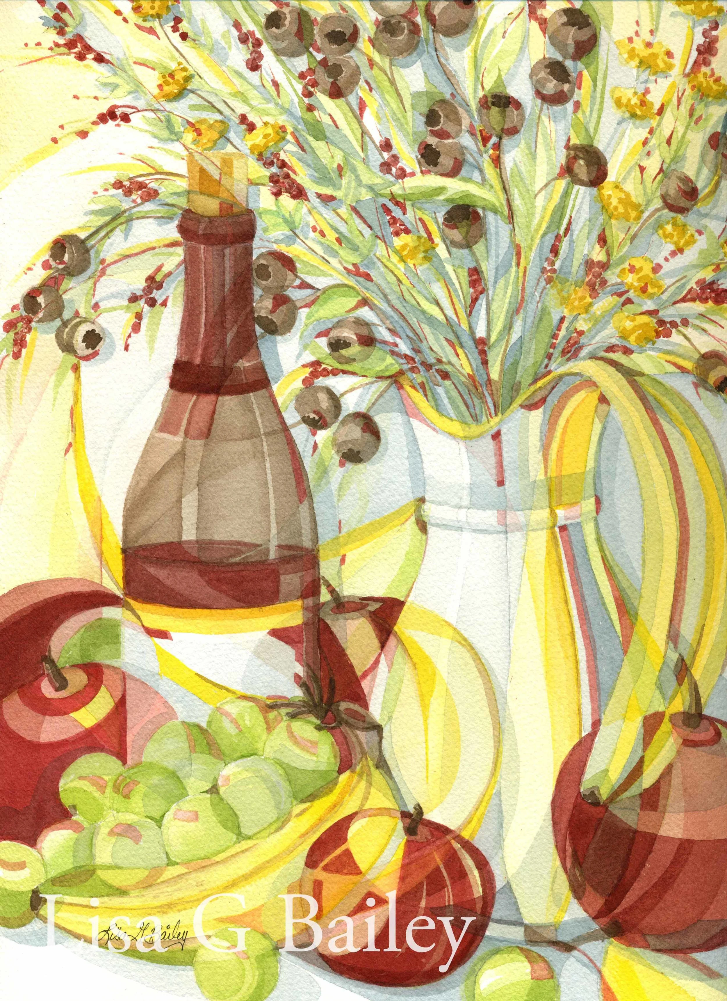 Going Bananas - Watercolor