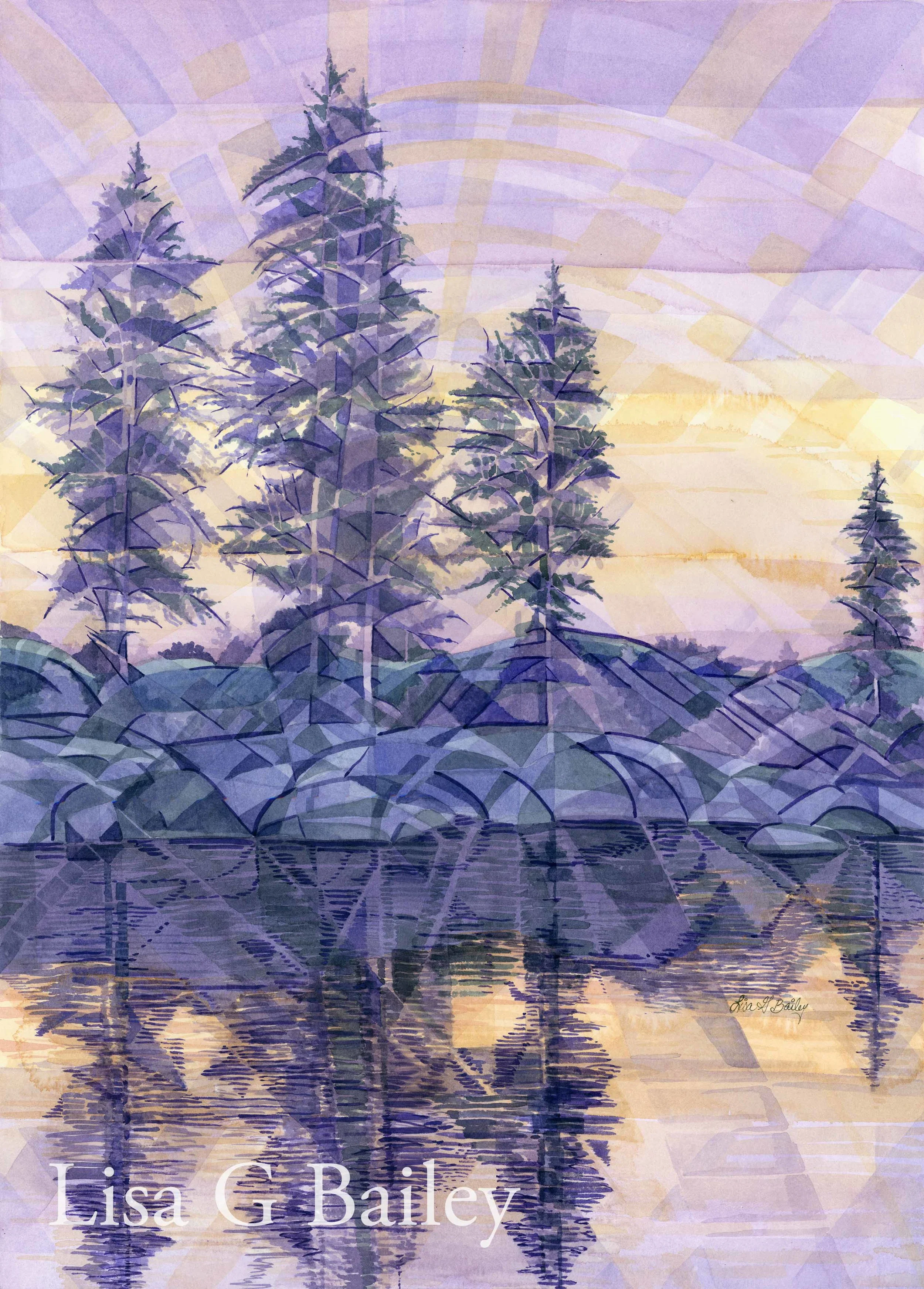 Tranquil Reflections - Watercolor