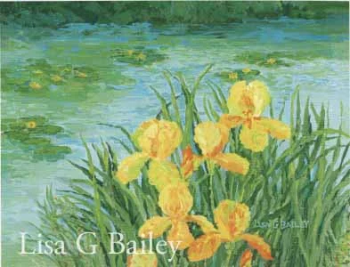Iris by the Pond - Acrylic