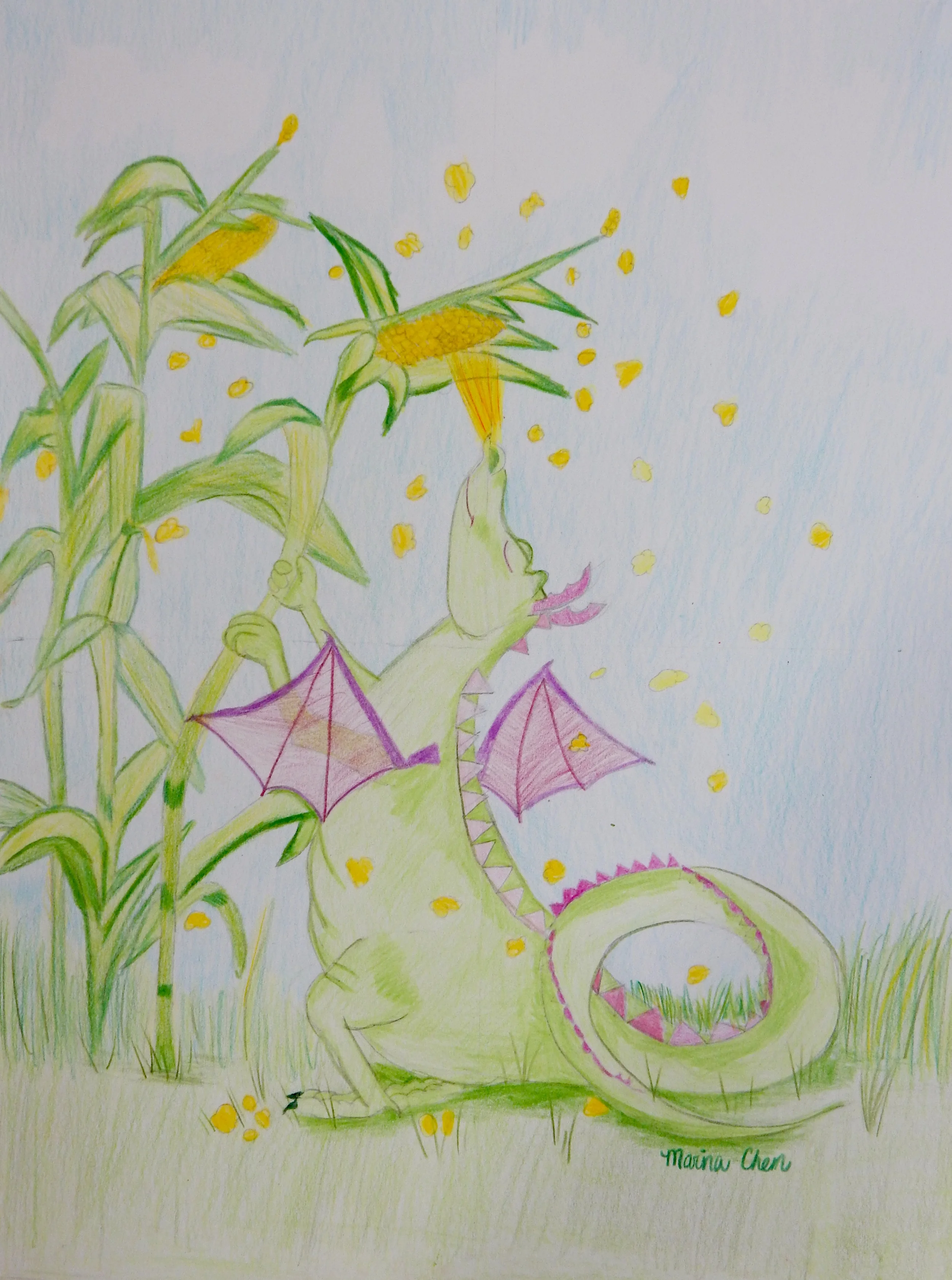 Marina Chen.11yrs.Dragon.colored pencils.6/15