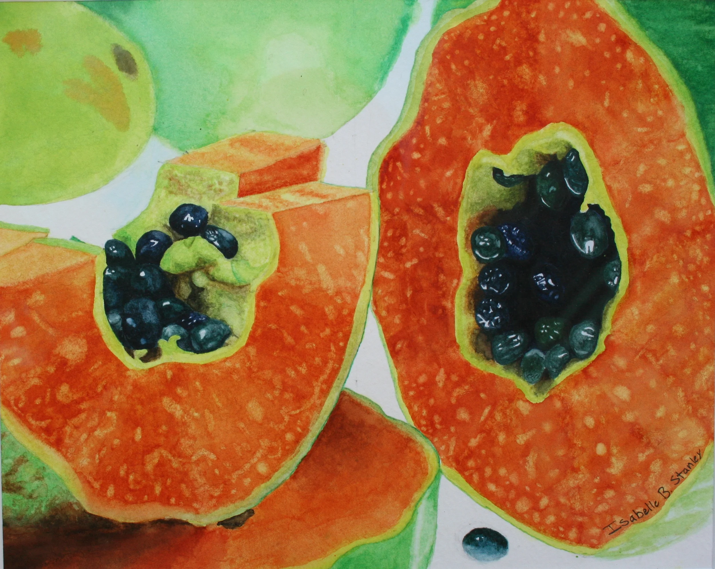 Isabelle Stanley'Papaya'watercolor.16yrs