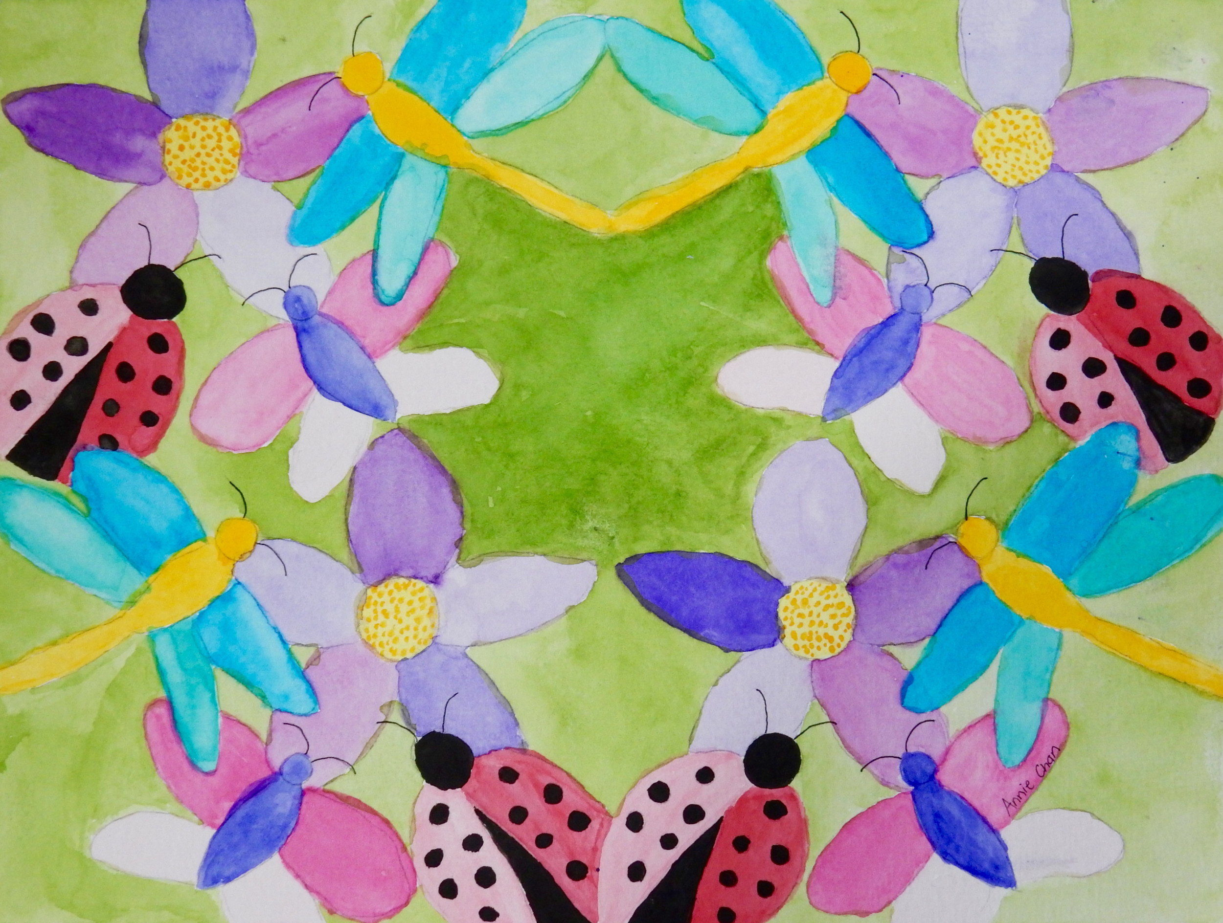 Annie Chan.10yrs.LadyBugandFriends.watercolor