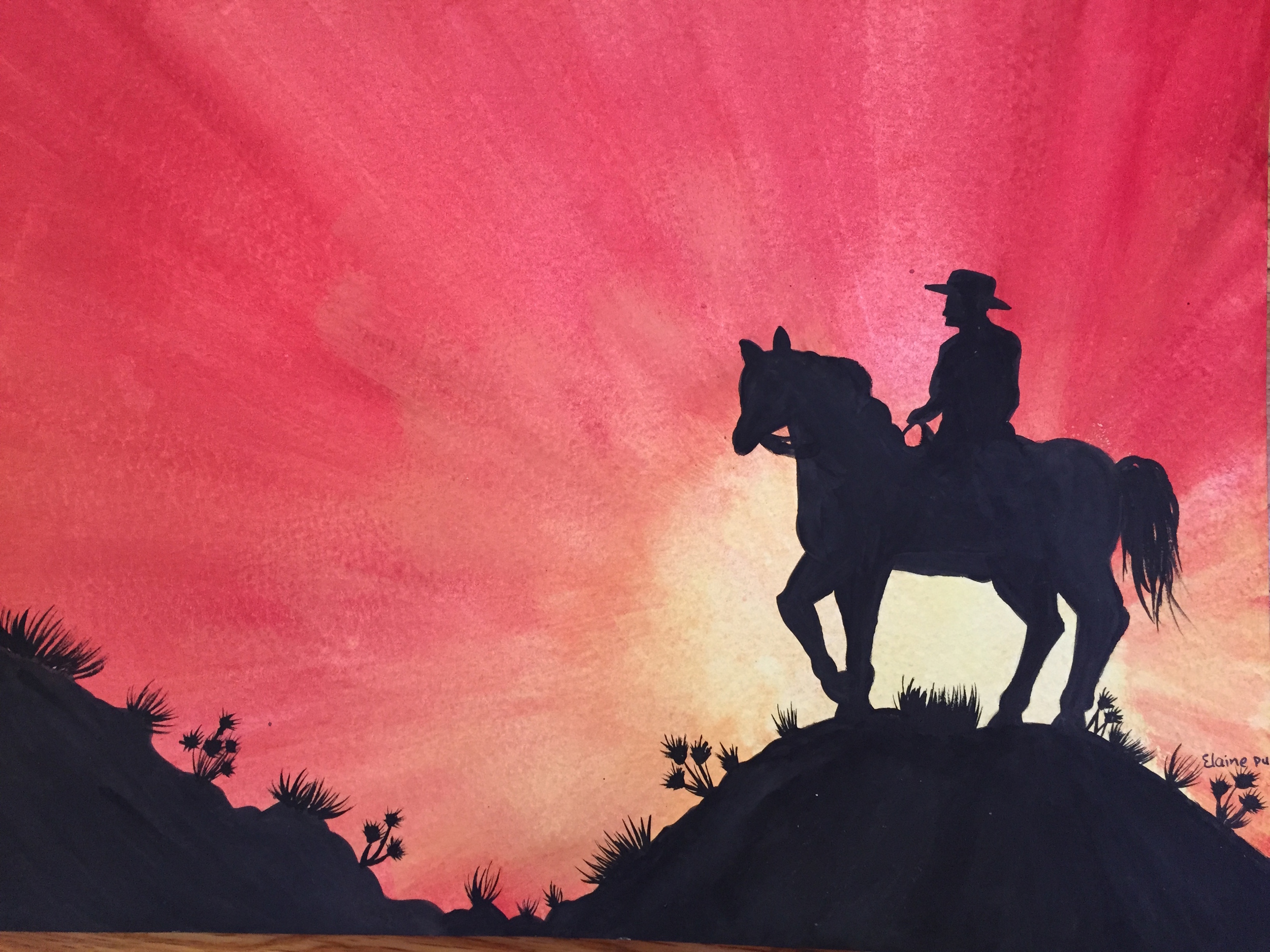 Elaine Pu.watercolor.sunset