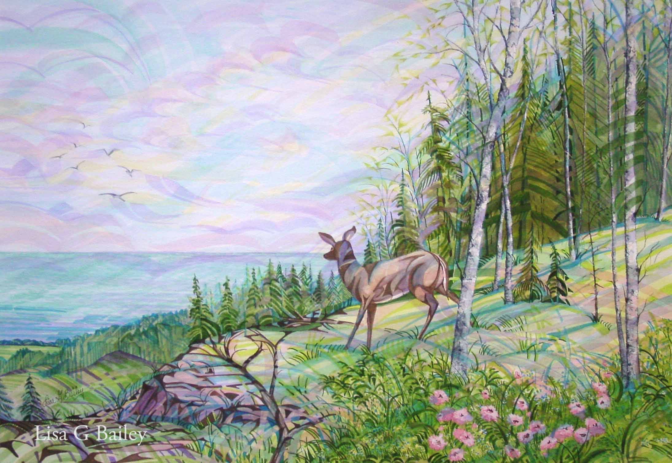 Keeping Watch.Colorweave watercolor