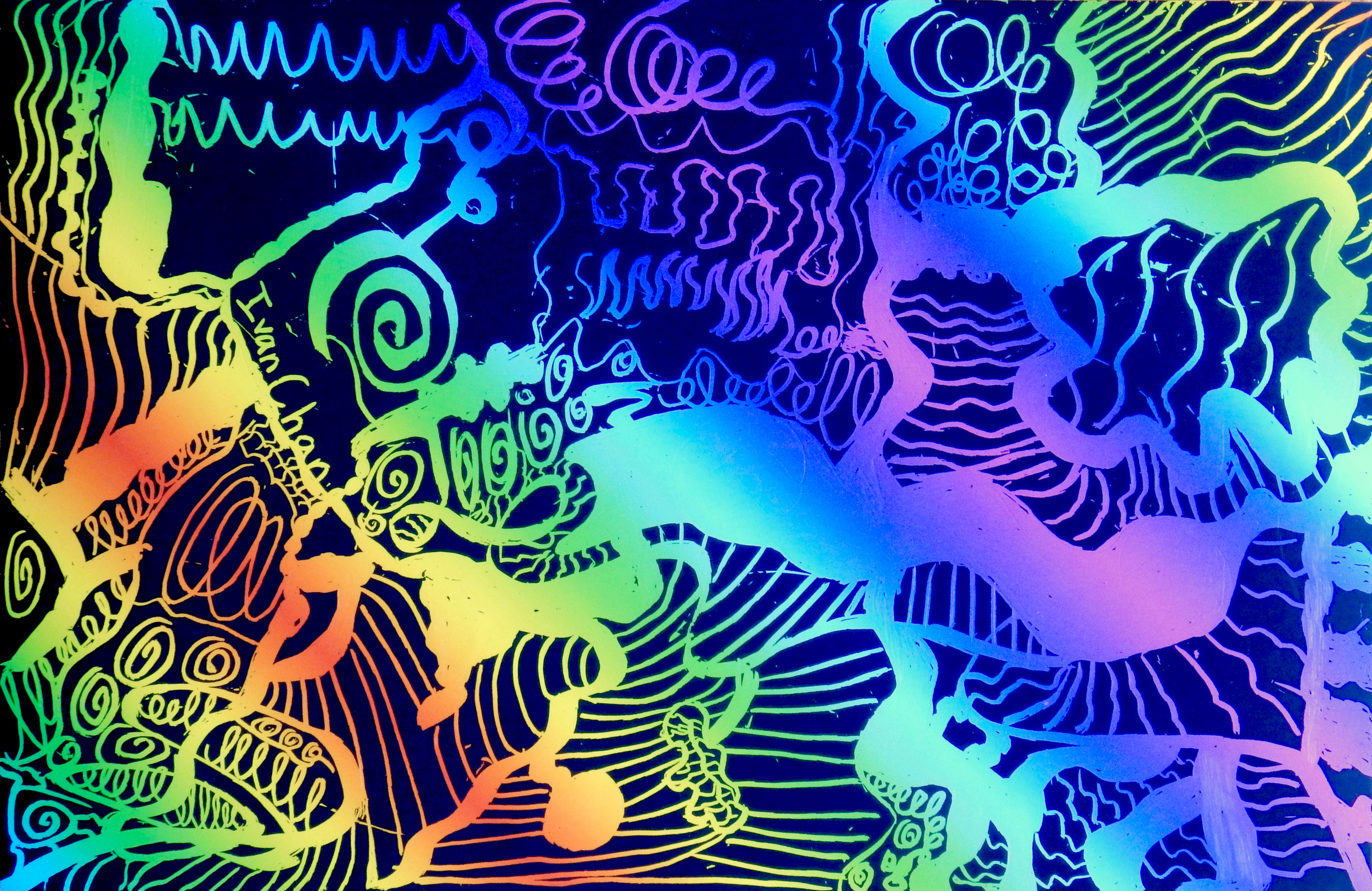 Ivan Chan.scratch art abstract