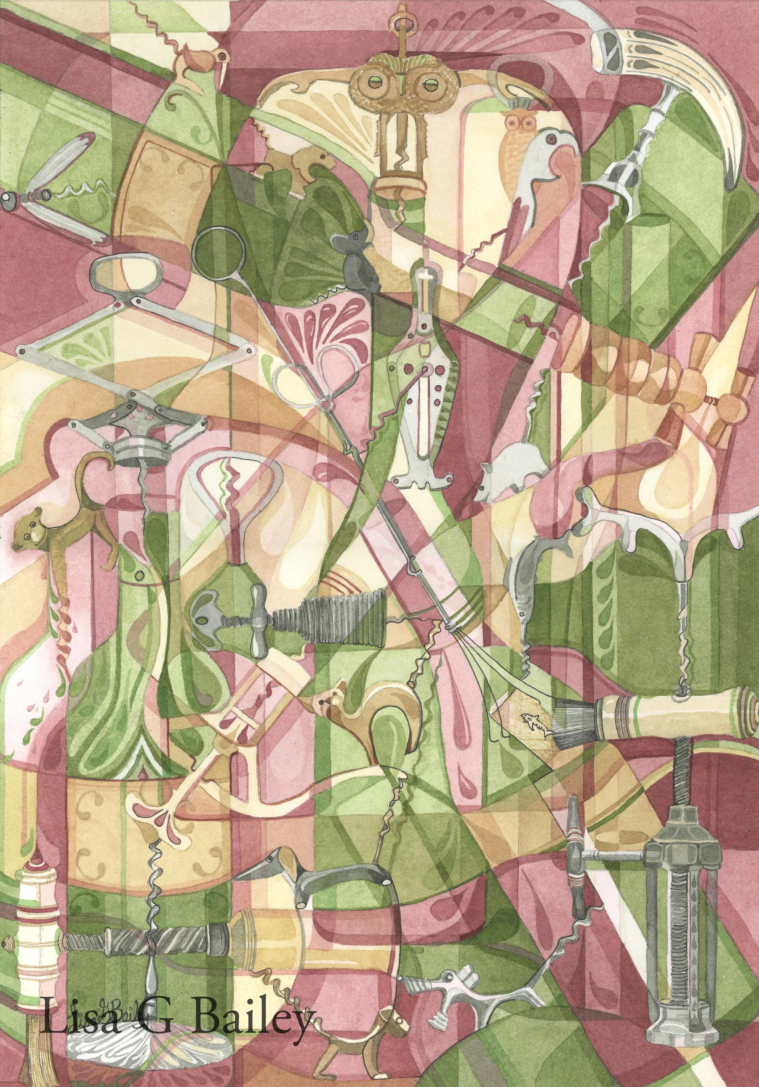 LisaGBailey.watercolor.Un-Corked