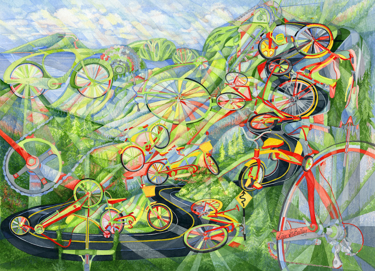 Lisa G Bailey.Colorweave.Pedaling Memories