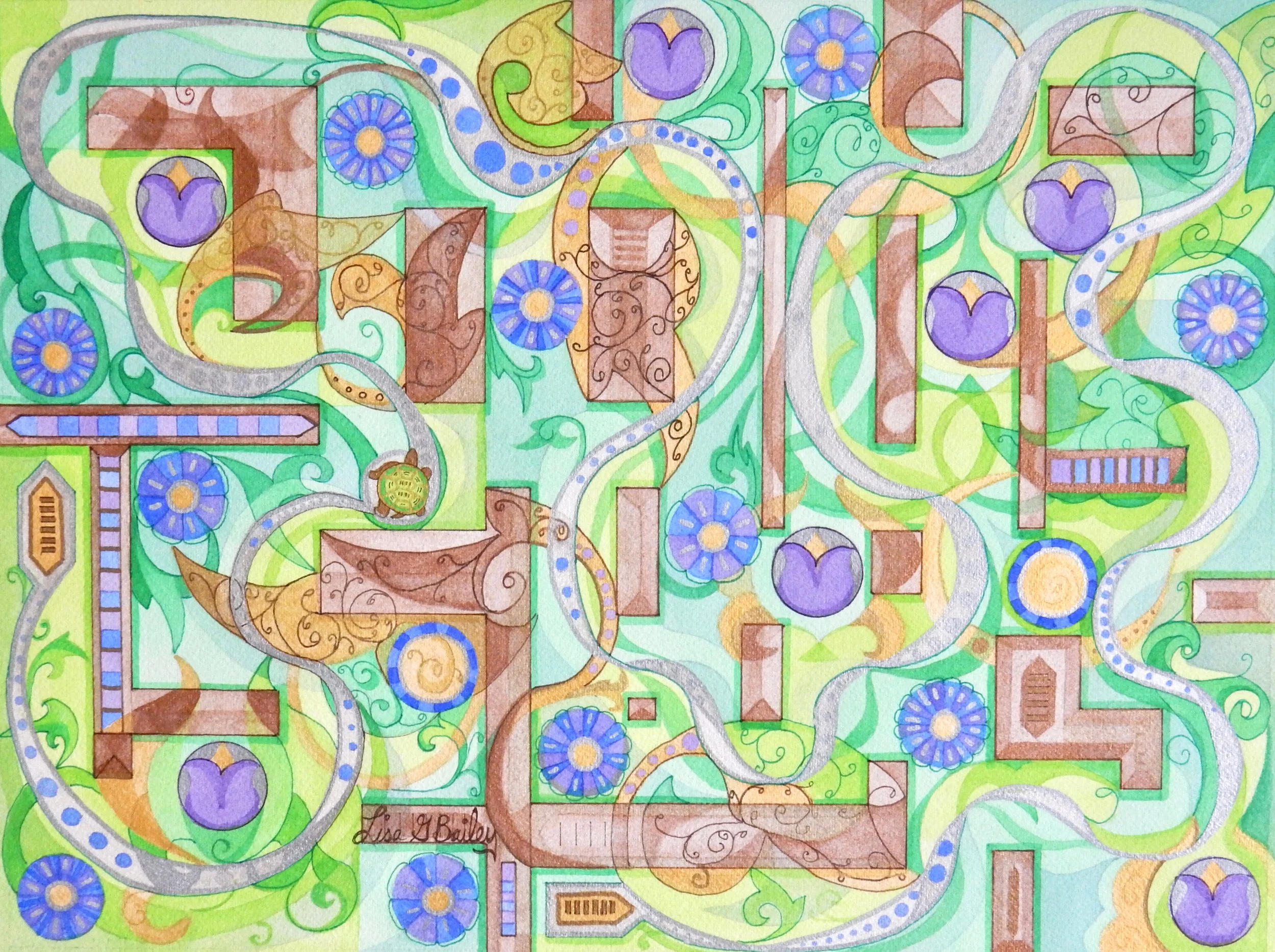 Lisa G Bailey. color-weave. Labyrinth