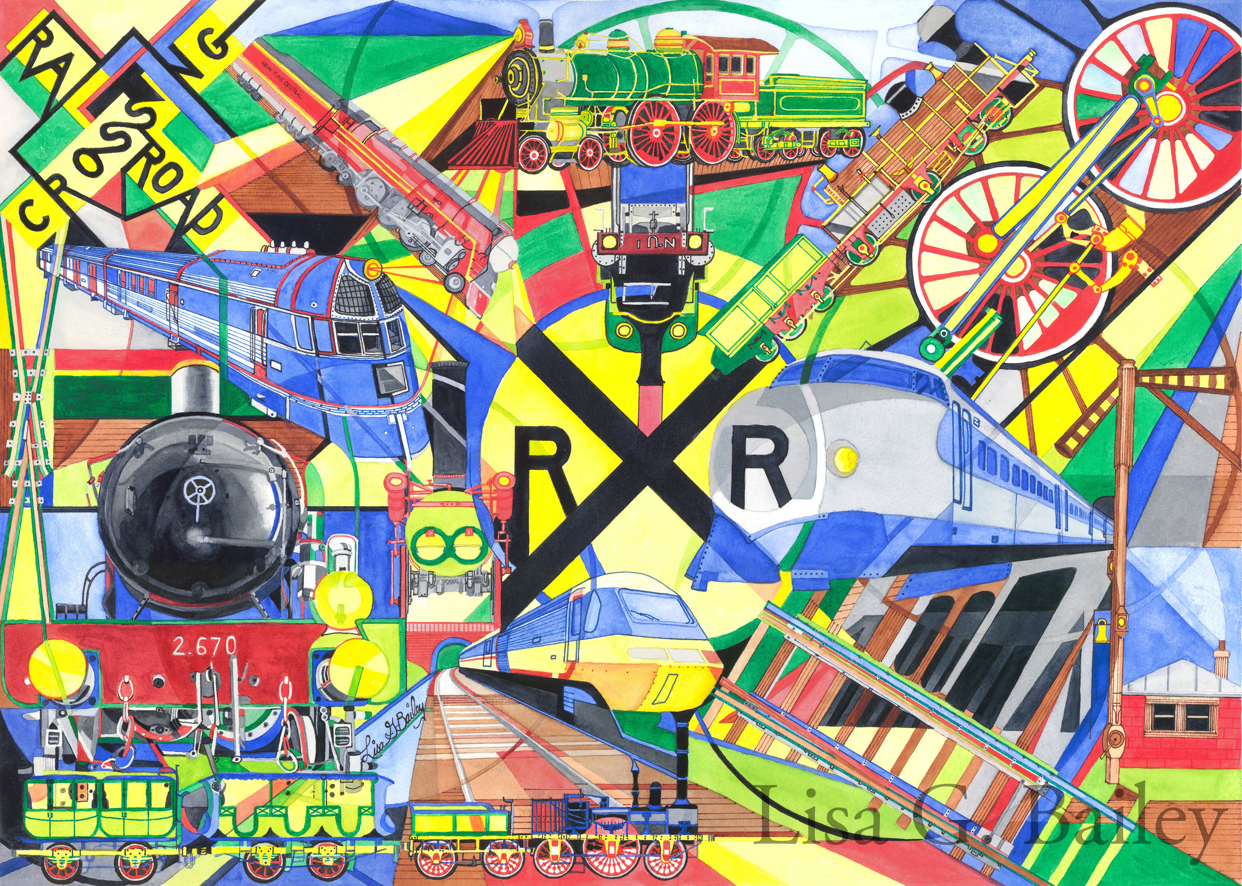 Lisa G Bailey. Colorweave. The Crossing.print for sale in store