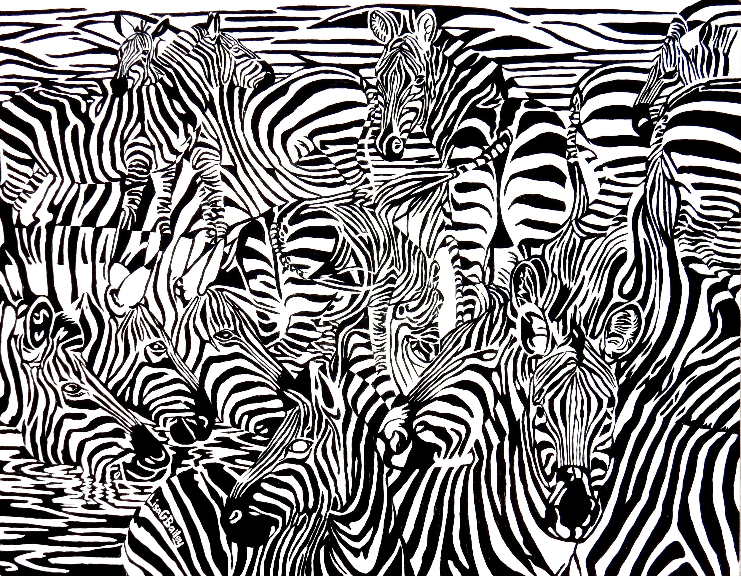 Lisa G Bailey.acrylic.Counting Z's