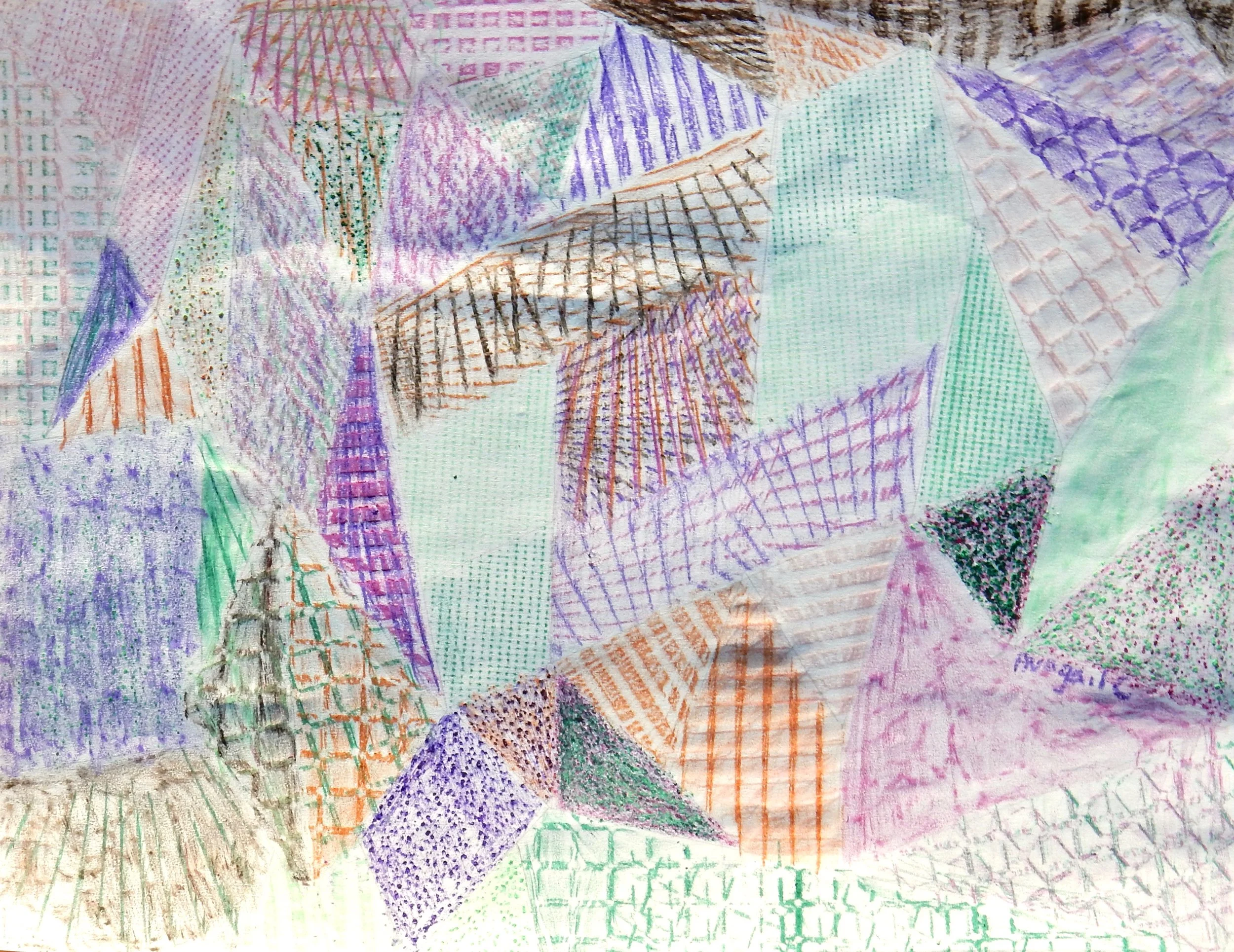 Avagail Cabral.frottage.crayon