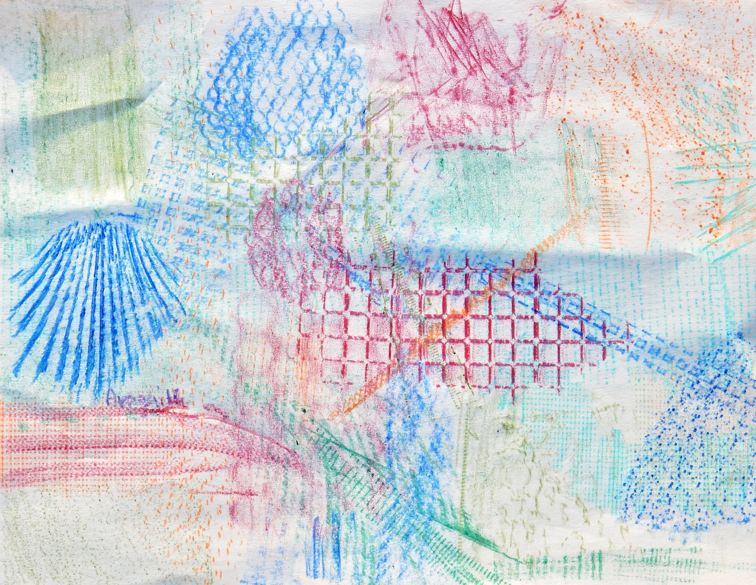 Avagail Cabral.collage rubbing.crayon