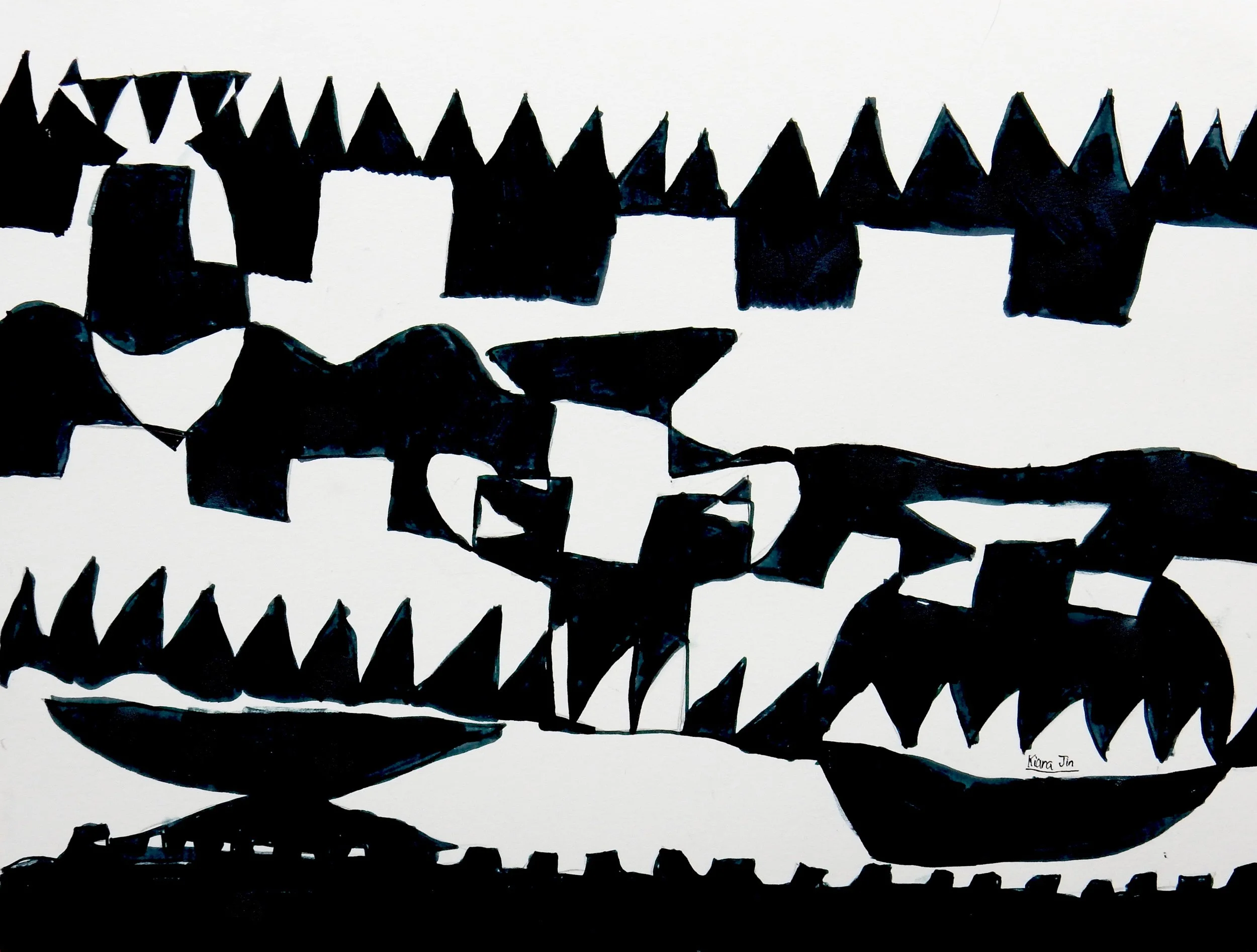 Kiara Jin.8 yrs.Vases in markers