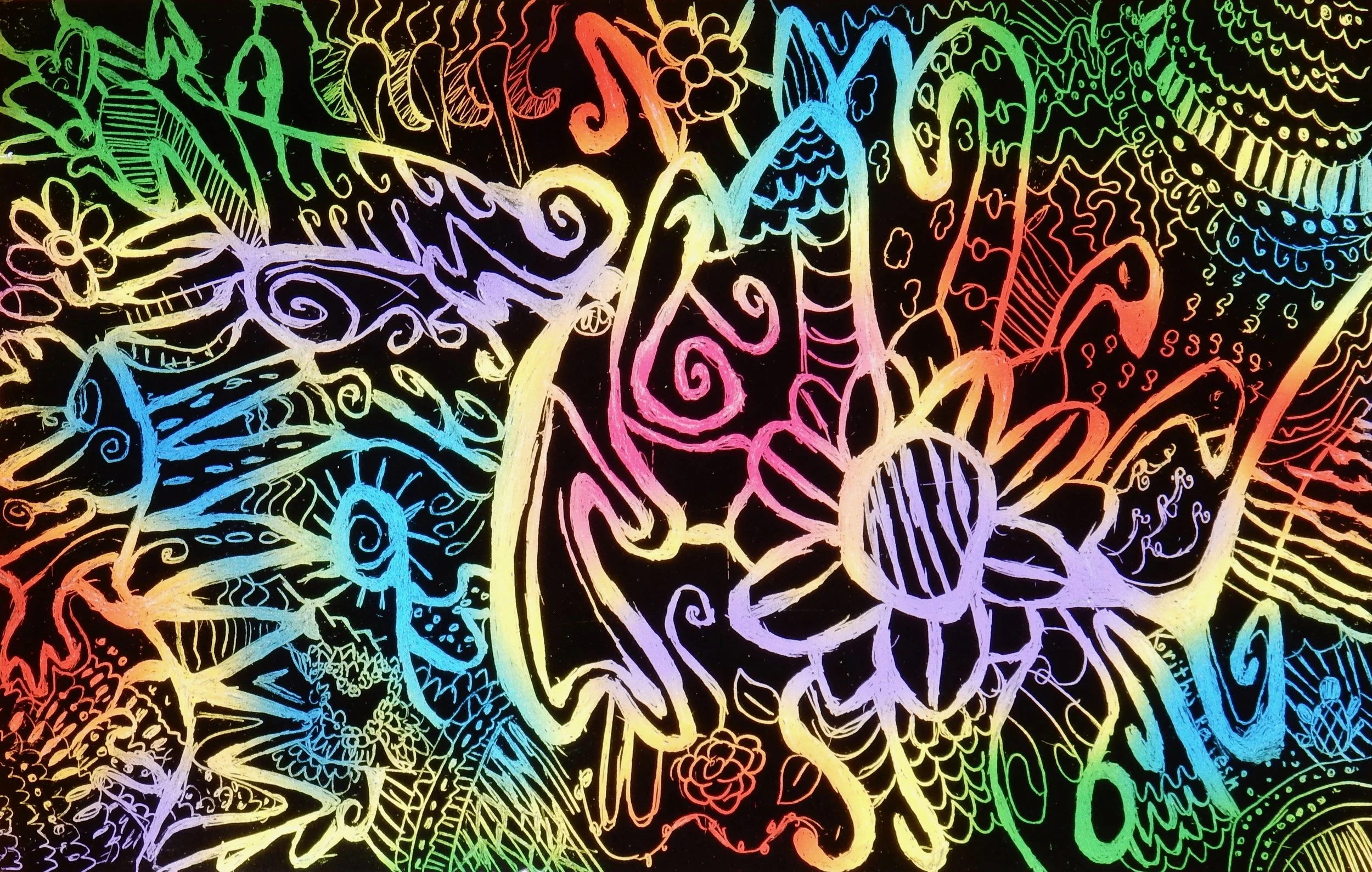Krithi Rajesh.10 yrs.scratch art