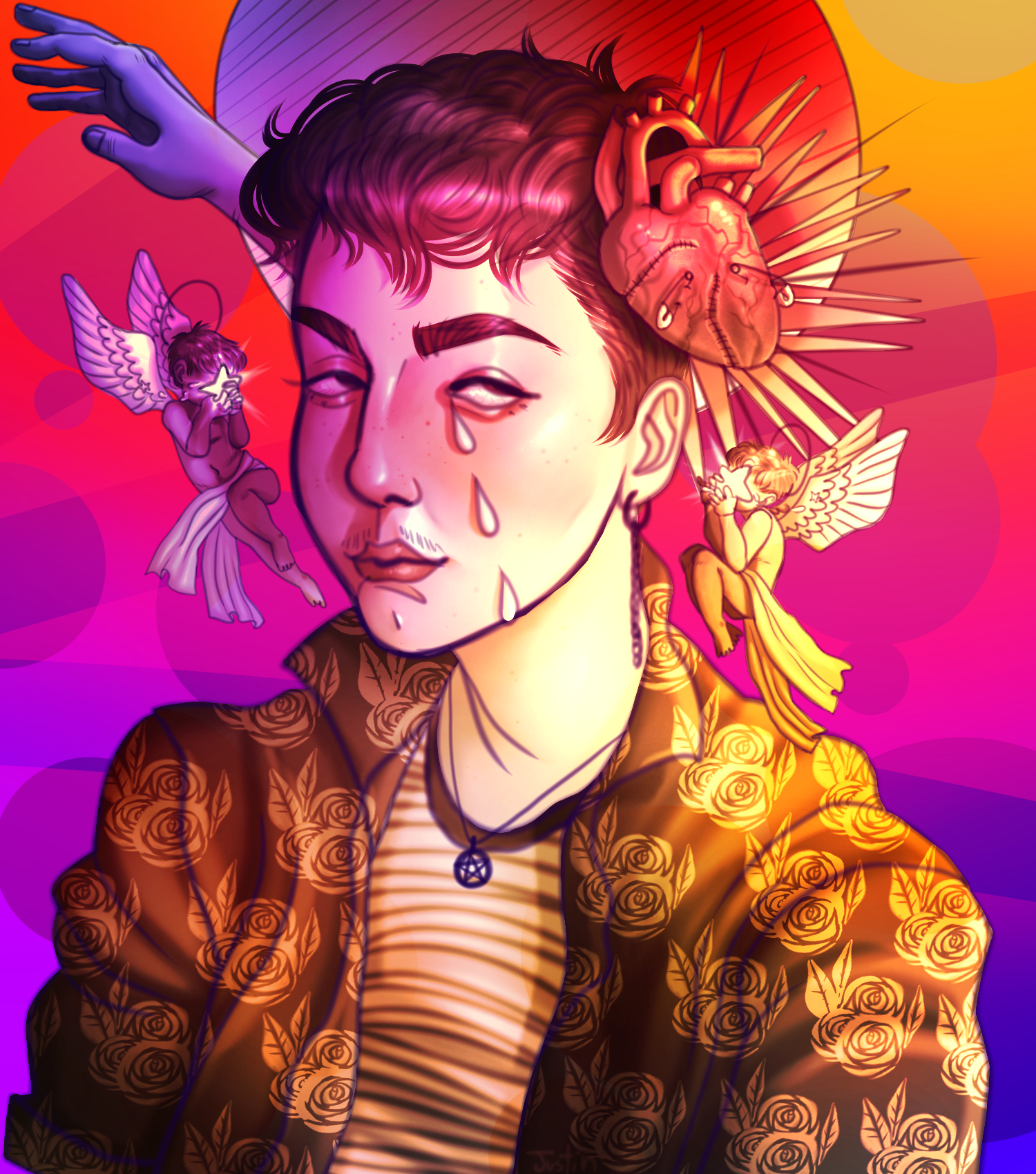 Emily Whalen. I Want to be Covered in Cherub Tattoos. Digital Art