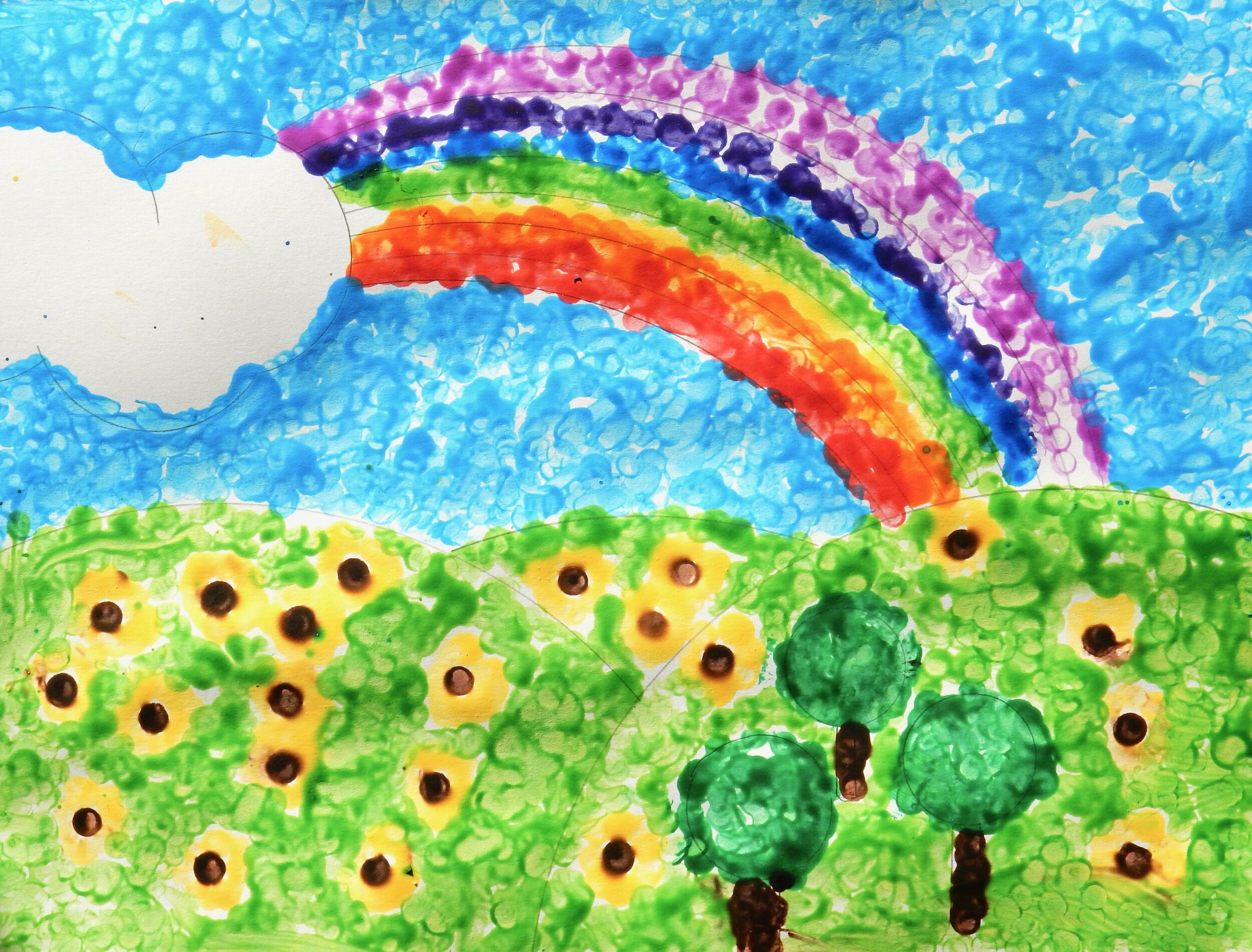 Pointillism By 6 Yr Old Class Lisa G Bailey