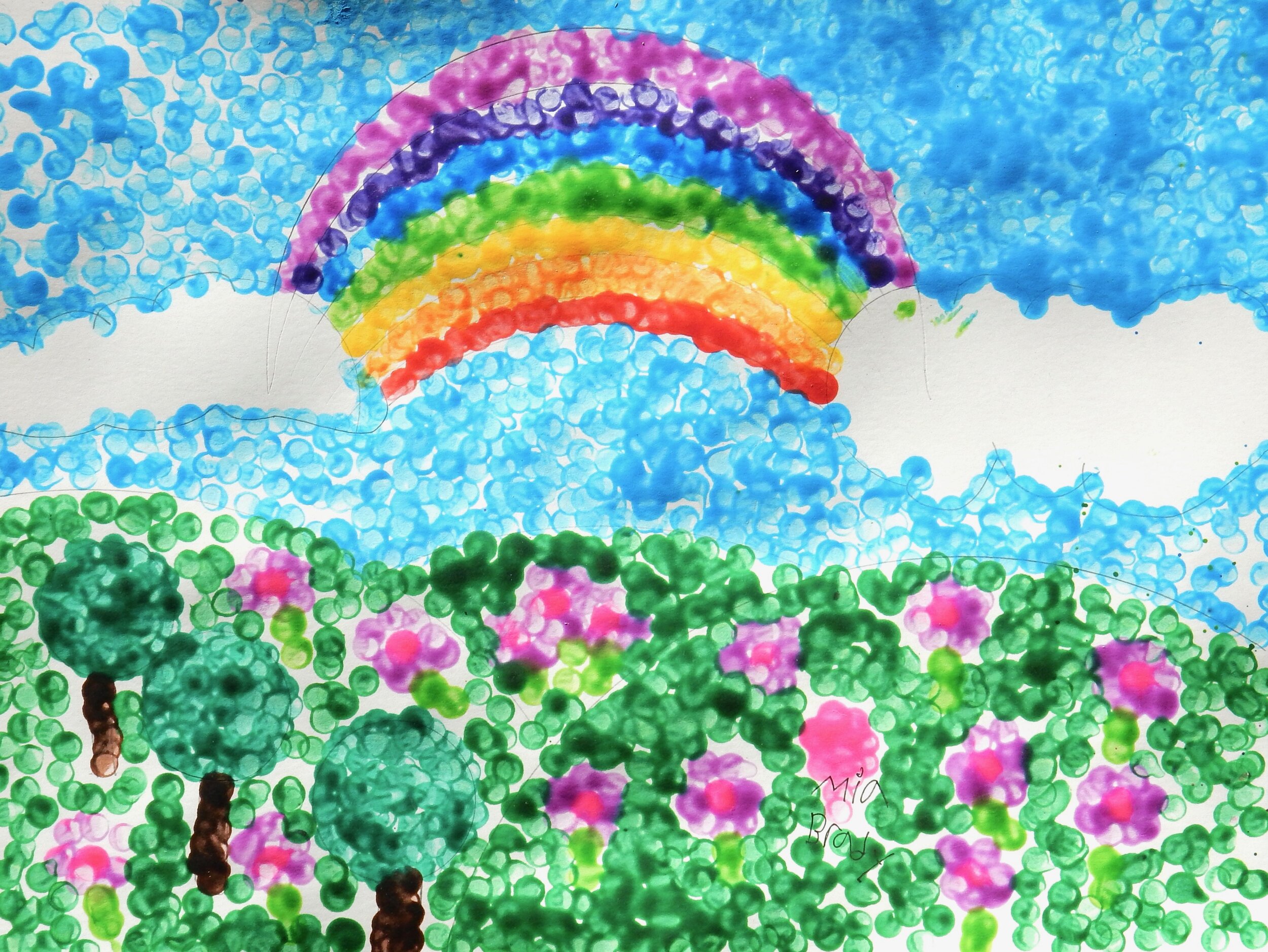 Pointillism By 6 Yr Old Class Lisa G Bailey