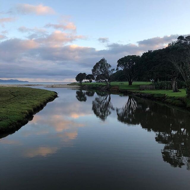 Stunning morning in Kuaotunu. Thanks to my niece Stacey for this great pic taken on her walk this morning #calmwaters #kuaotunuriver #reflections #reflectionsonthewater