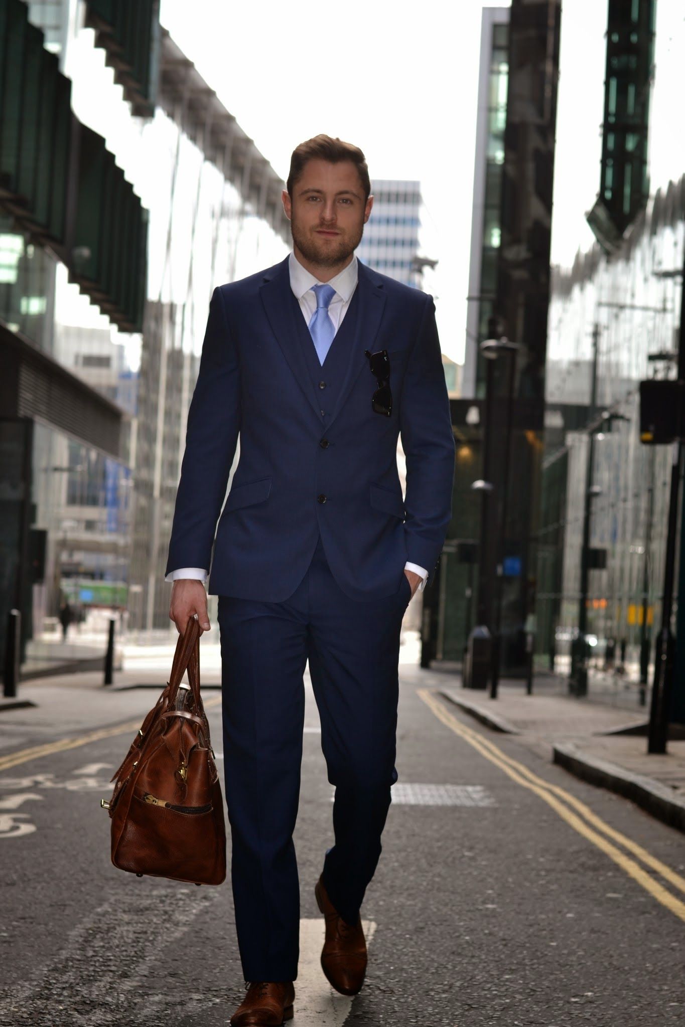 Ben from Twenty First Century Gent wears a super durable M&S suit