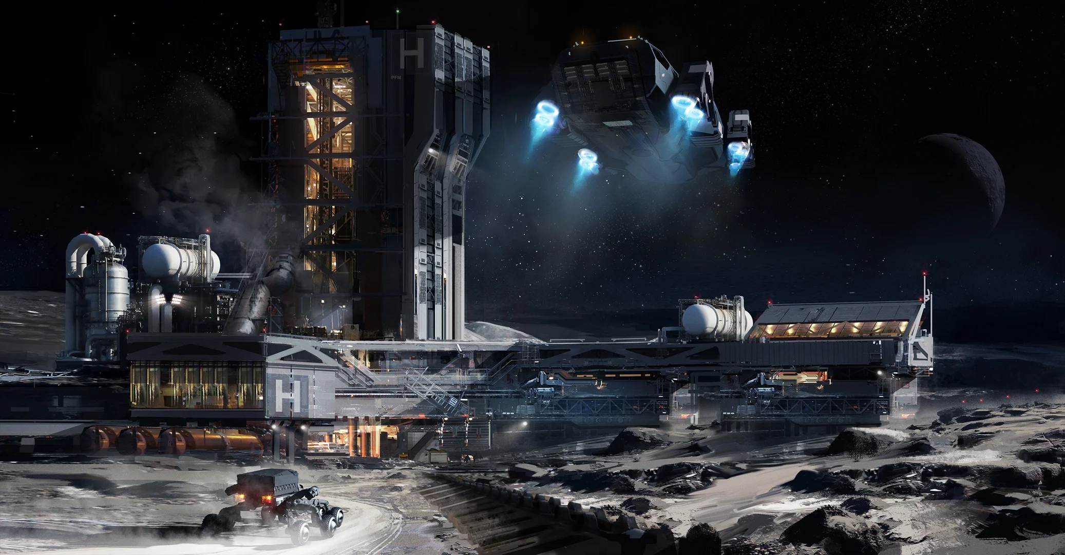 Planetary Surface Ports are new to the expansion allowing a greater variety of missions for the player.