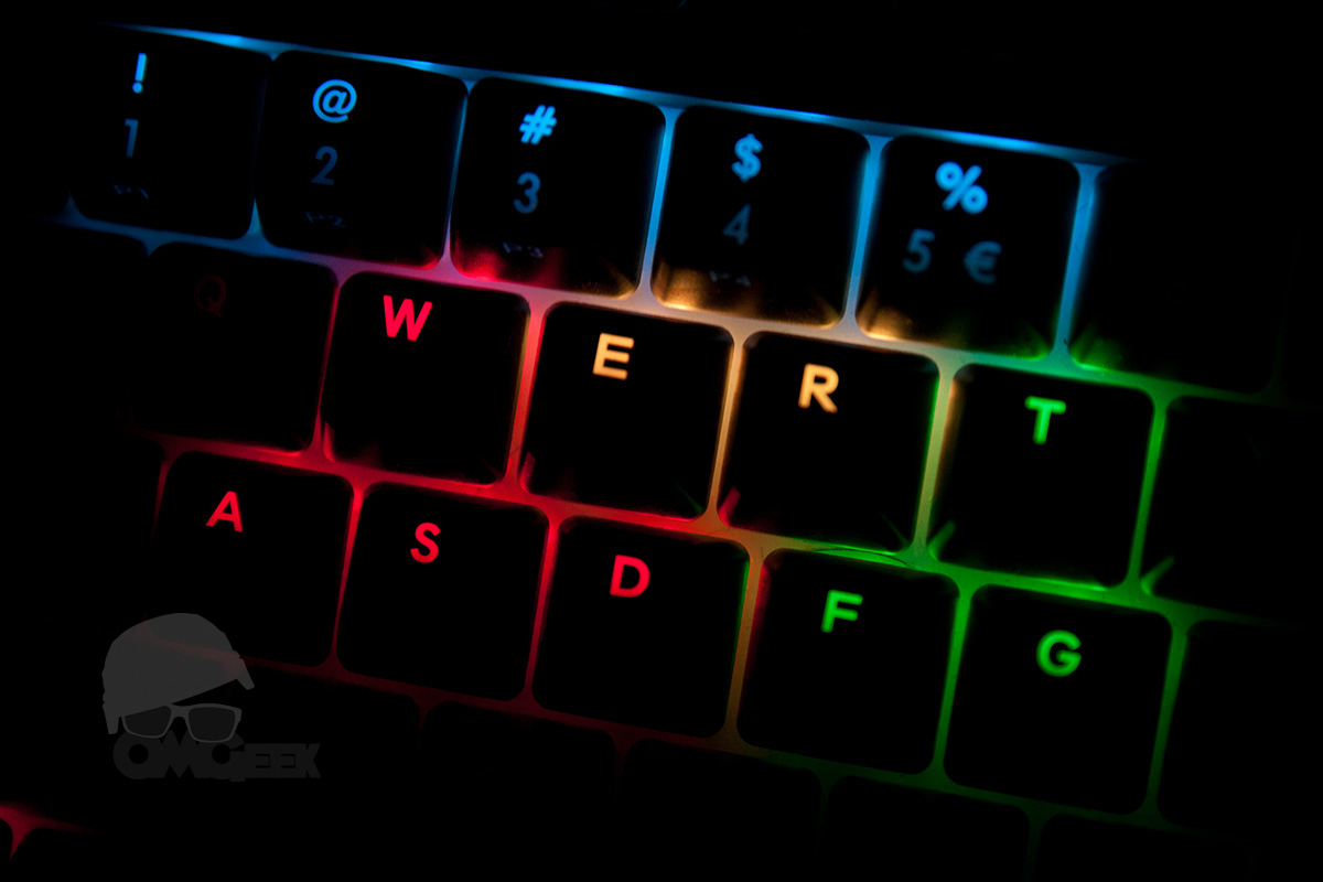 There's some color bleed in the spaces between keys, but that's not a huge problem. You should be more worried about germs .