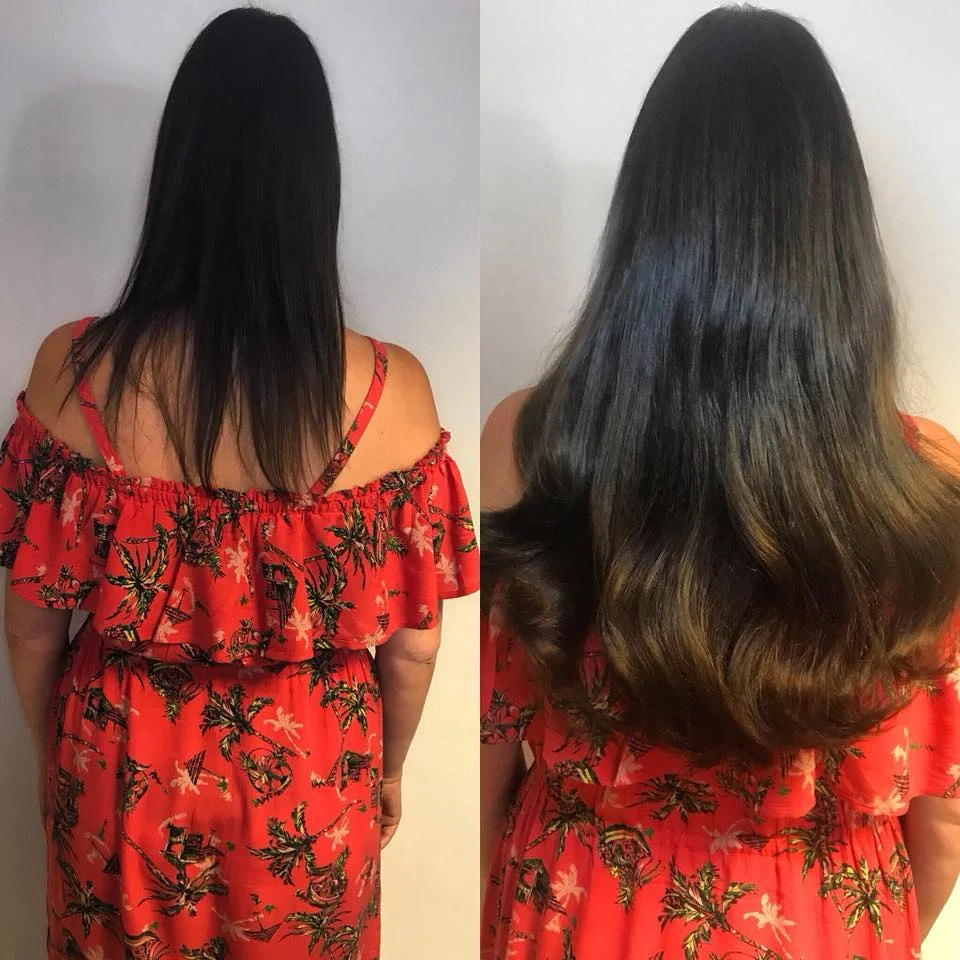 3 packs of Luxury tape hair used for this look.