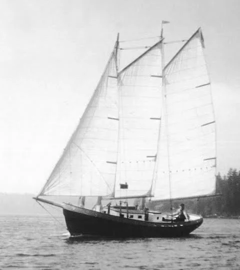 Annie under sail