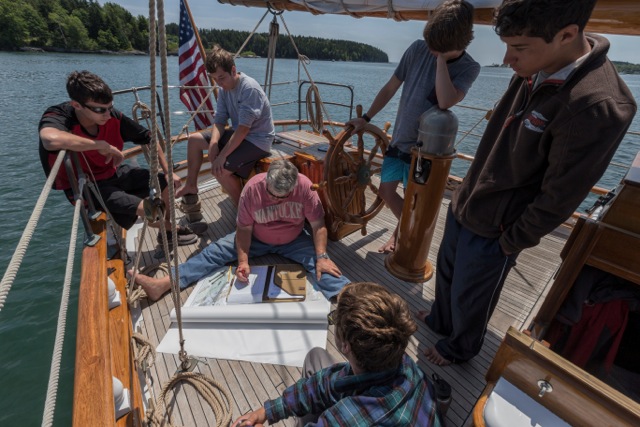 Learning to navigate on board Fritha in 2015.