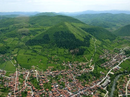 Landscape of the city of Visoko in Bosnia. Photo credit: Whereongoogleearth.net
