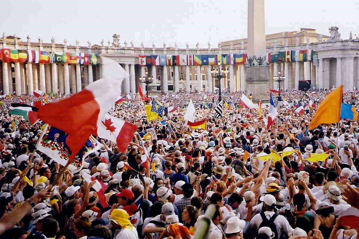 First International Youth Day celebration in Rome in 2000. Credit: Wikimedia