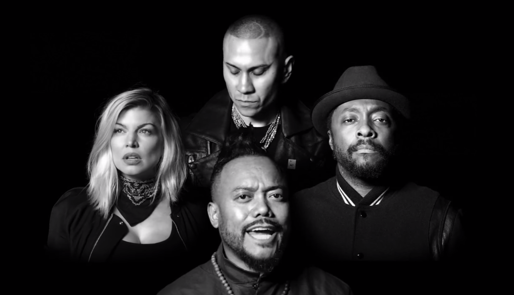 Still from the new music video showing Black Eyed Peas. Credit: YouTube