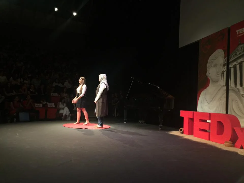 Youth speakers Narjes Jaafar (left) and Sally Beydoun (right). Credit: Facebook