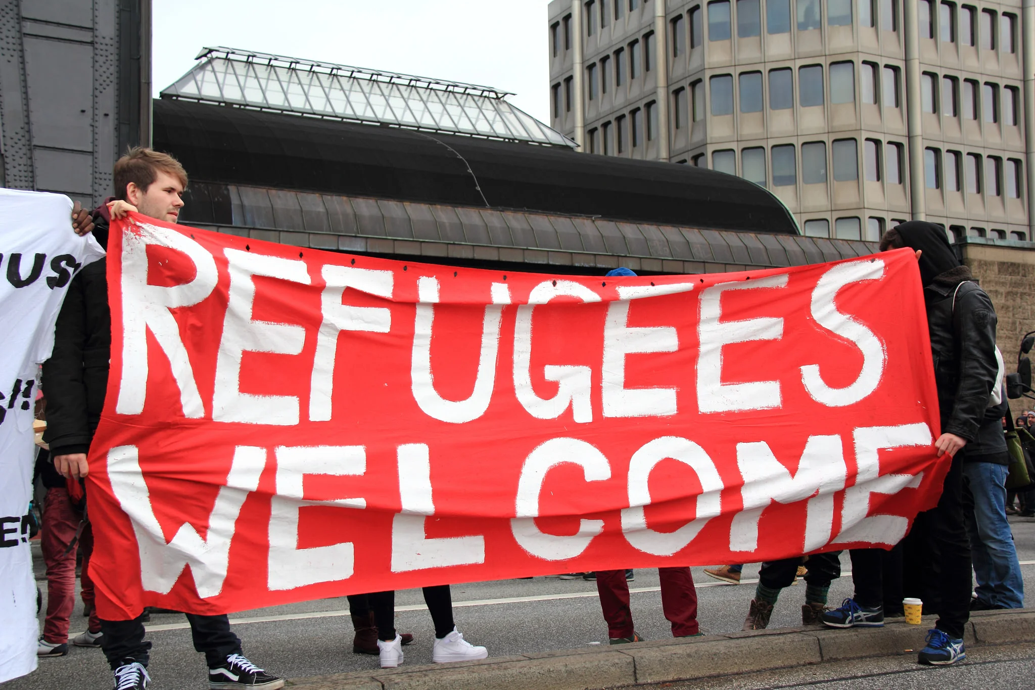 A demonstration on Nov. 14, 2015, in support of refugees in Hamburg, Germany. Credit: Rasande Tyskar / Flickr