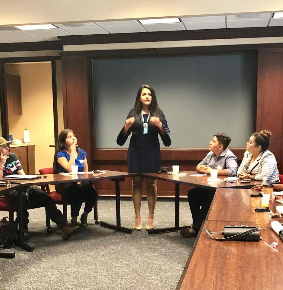 Speaking on Youth Delegate roles to a Global Ambassador class